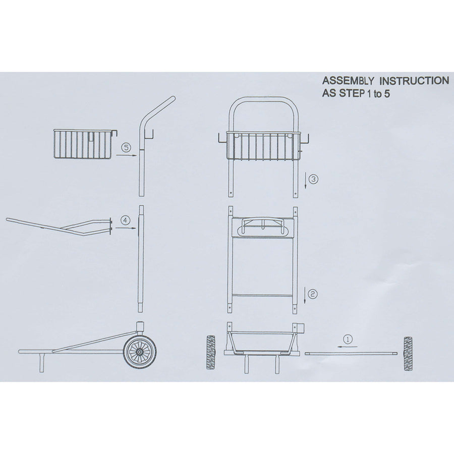 Agradi Horse Saddle Cart with Basket Black