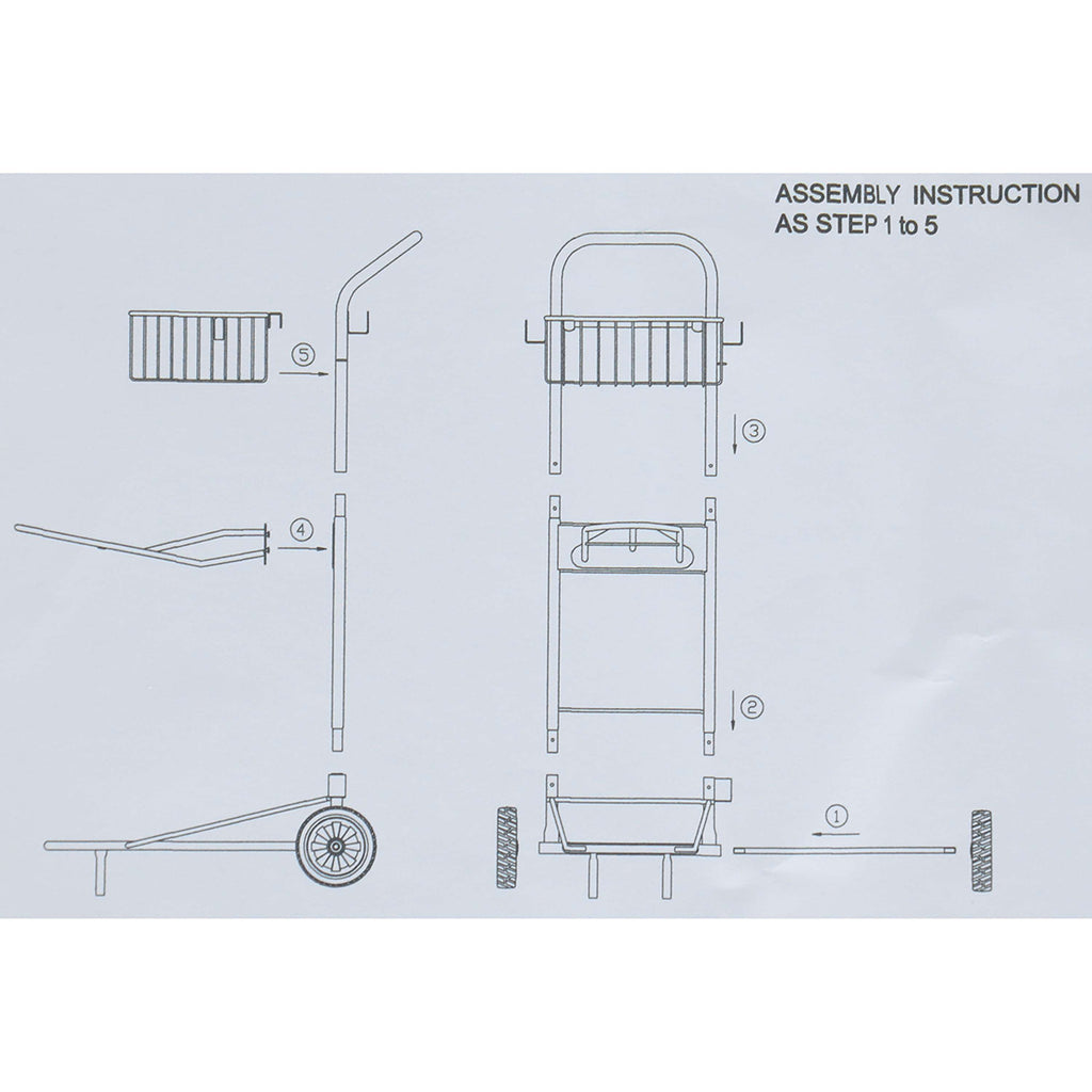 Agradi Horse Saddle Cart with Basket Black