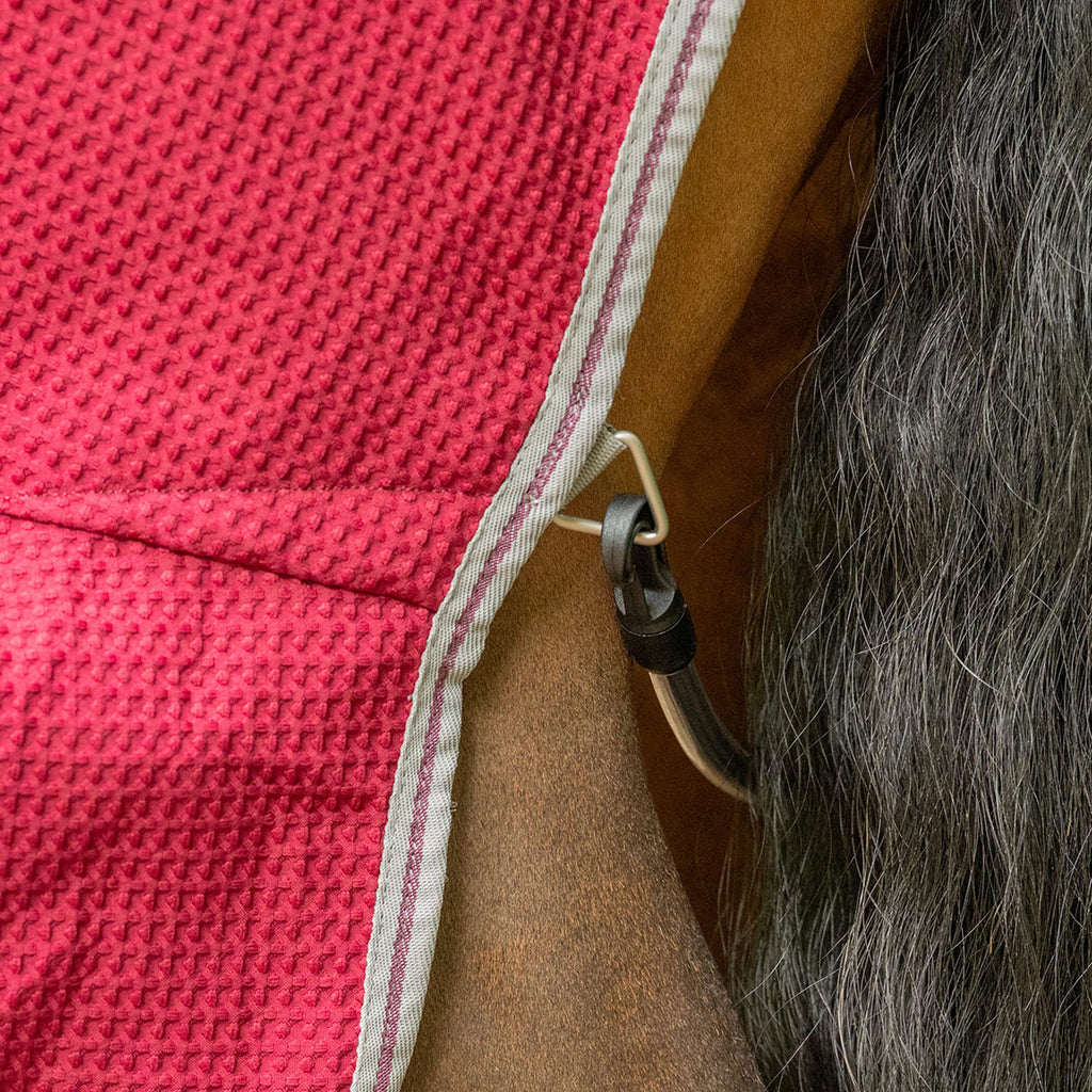 Velder Horsewear Waffle Cooler Rug Mulberry Red