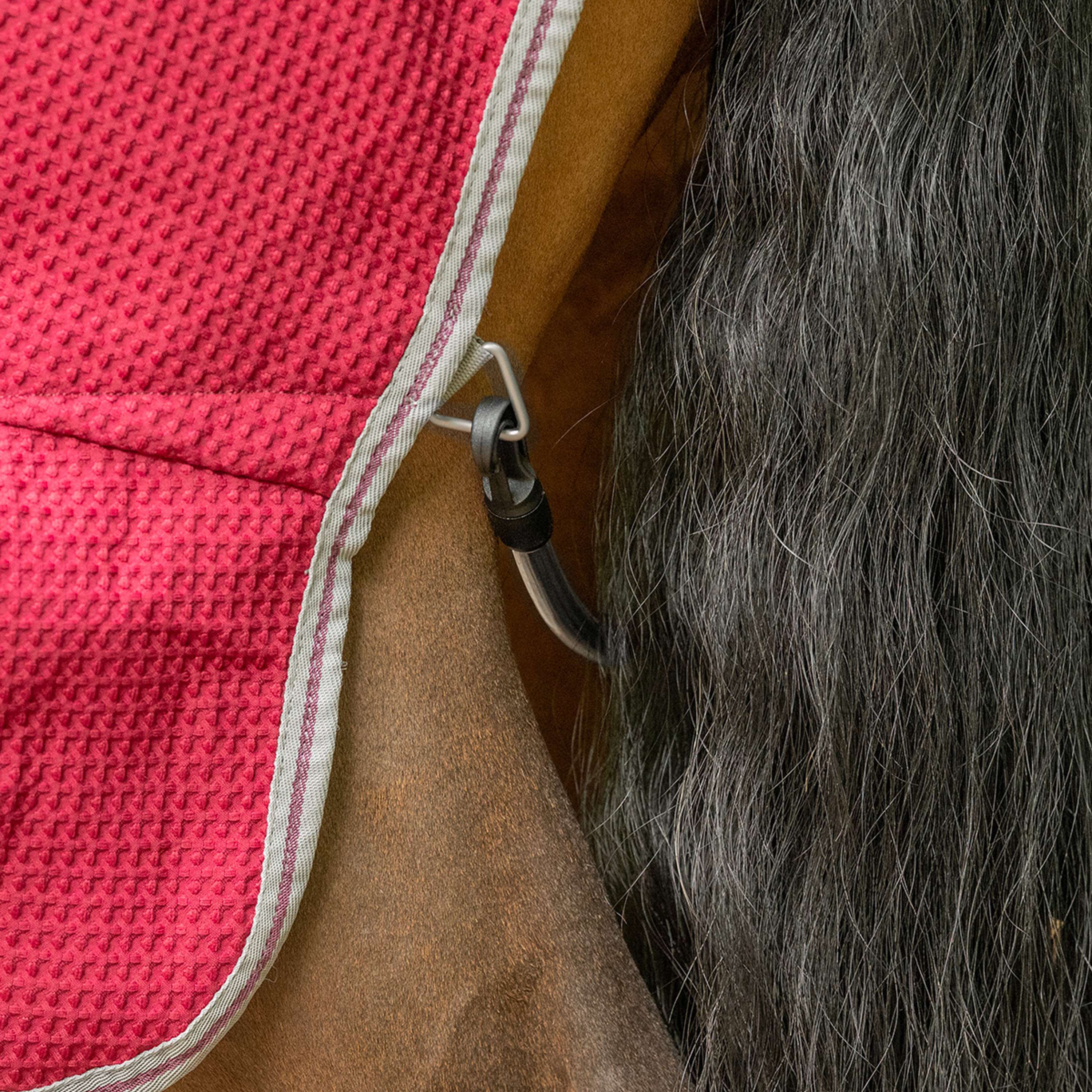 Velder Horsewear Premium Waffle Cooler Rug Mulberry Red