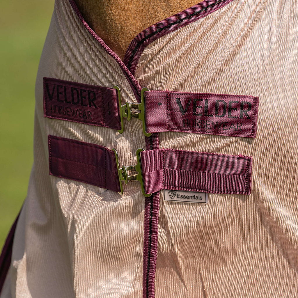 Velder Horsewear Essentials Pony Fly Rug Mesh with a Hood Earth Grey