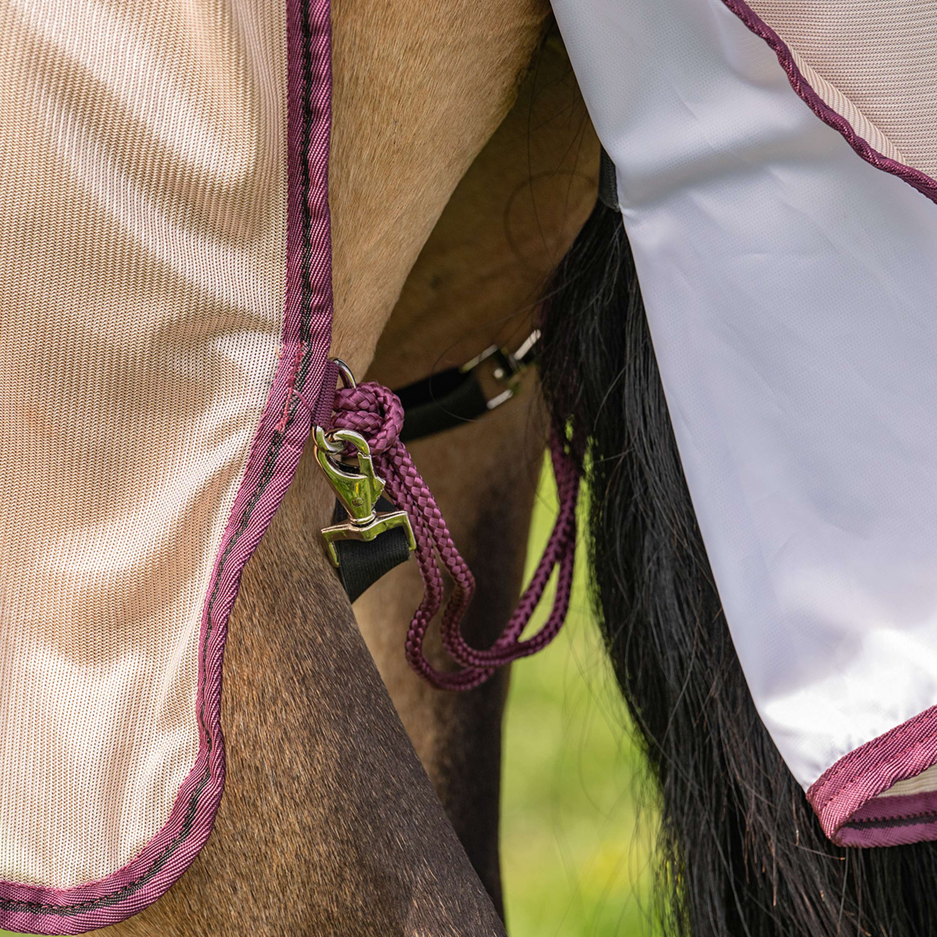 Velder Horsewear Essentials Fly Rug Mesh with a Hood Earth Grey