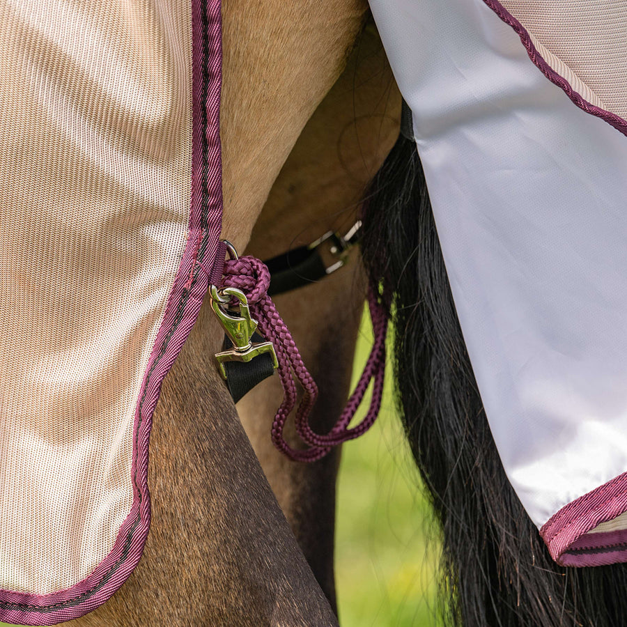Velder Horsewear Fly Rug Mesh with a Hood Earth Grey