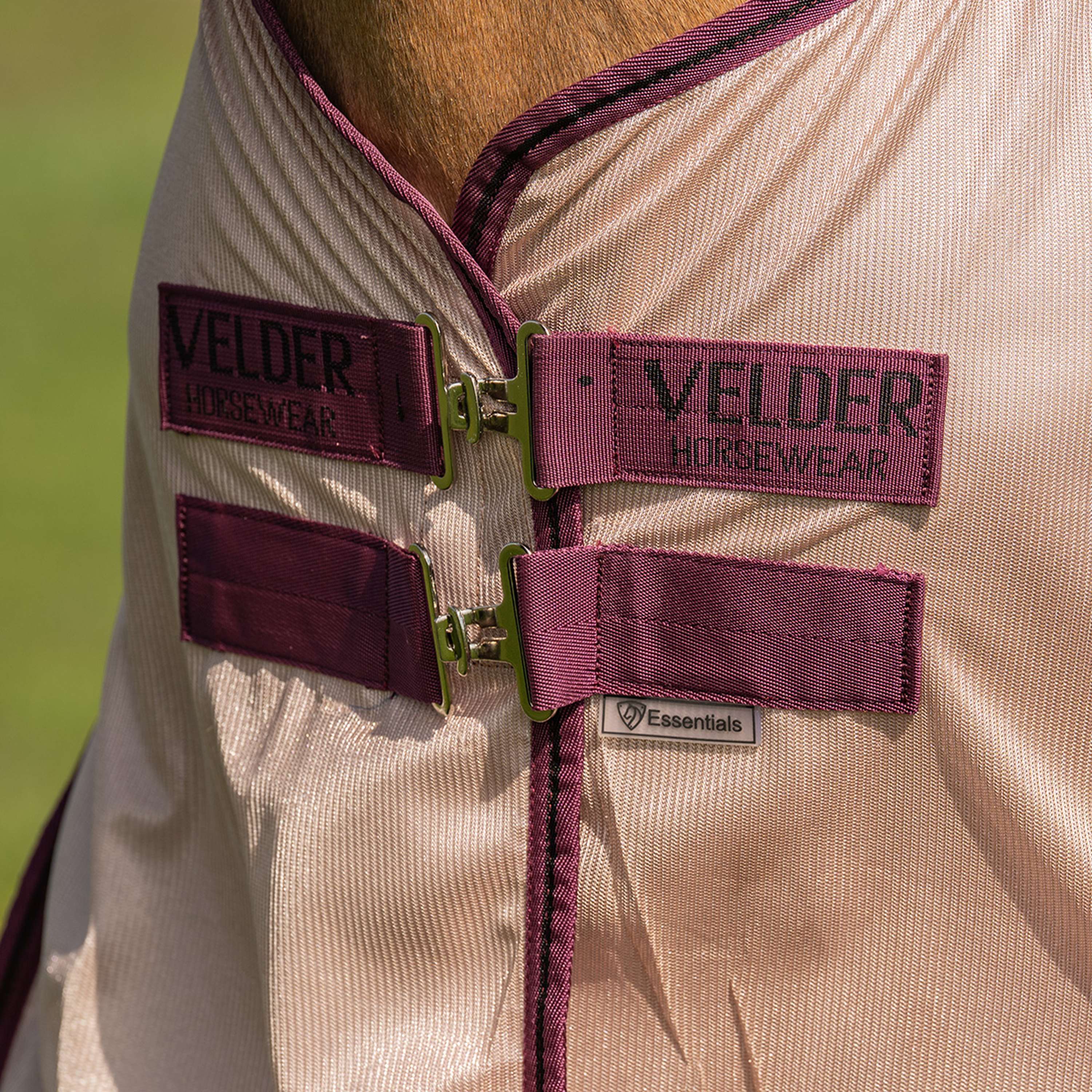Velder Horsewear Essentials Fly Rug Mesh with a Hood Earth Grey