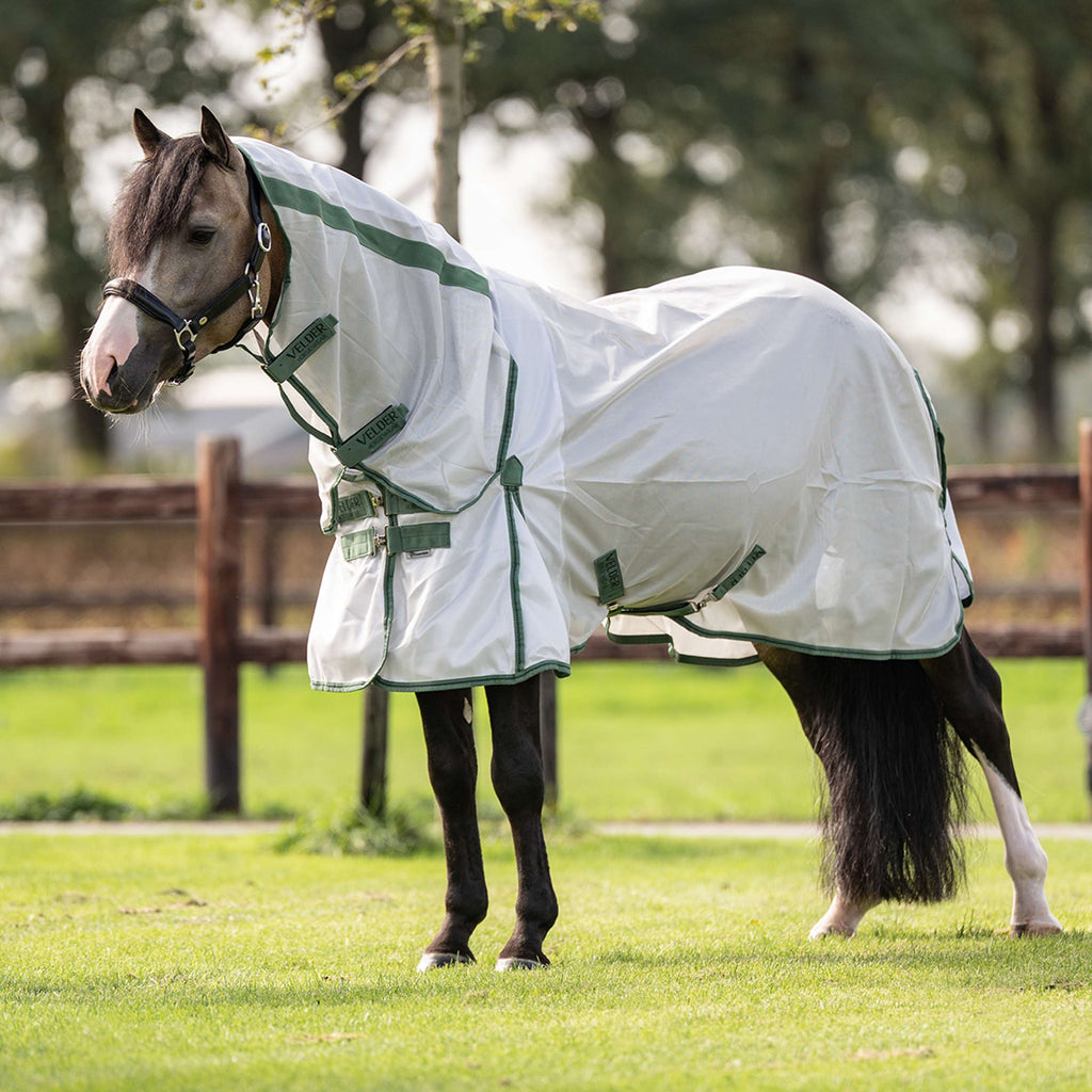 Velder Horsewear Essentials Pony Fly Rug Mesh with a Hood Silver
