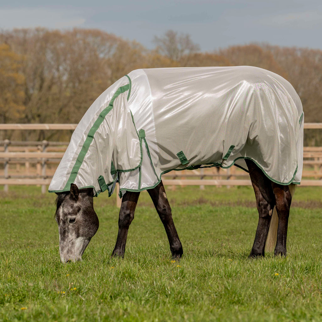 Velder Horsewear Fly Rug Mesh with a Hood Silver