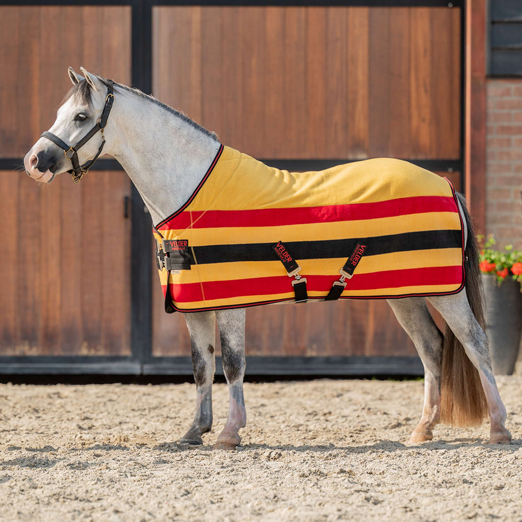 Velder Horsewear Premium Pony Deluxe Fleece Cooler Rug Black/Yellow