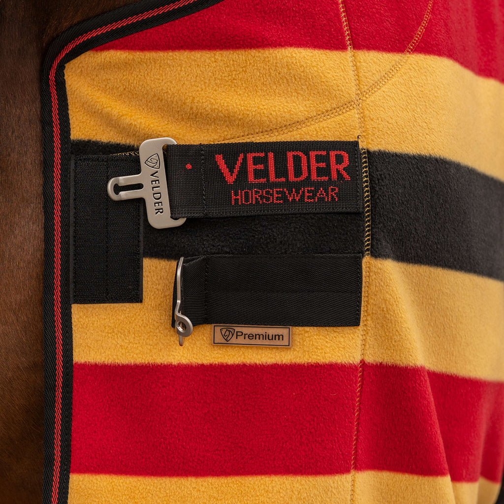 Velder Horsewear Premium Pony Deluxe Fleece Cooler Rug Black/Yellow