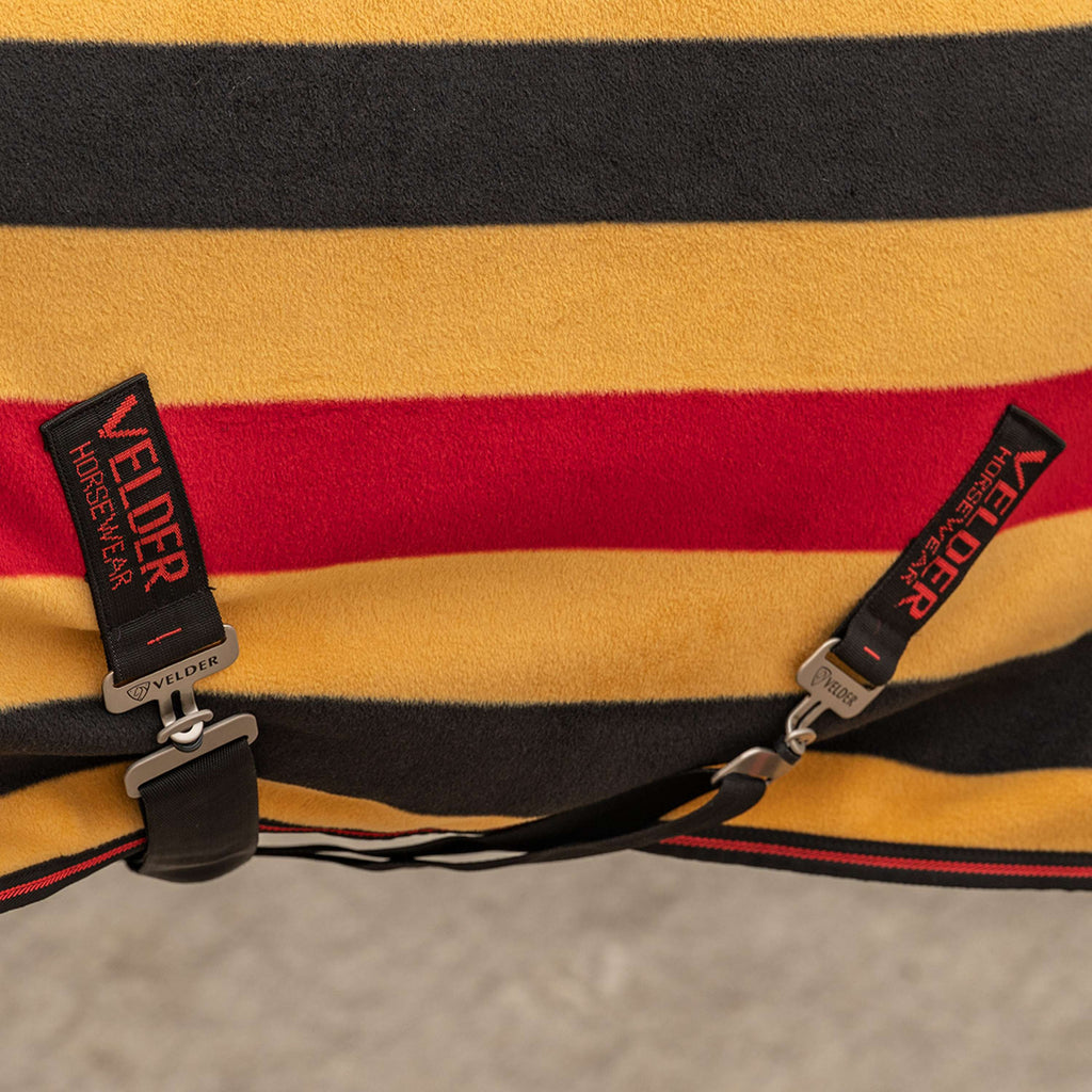 Velder Horsewear Premium Pony Deluxe Fleece Cooler Rug Black/Yellow