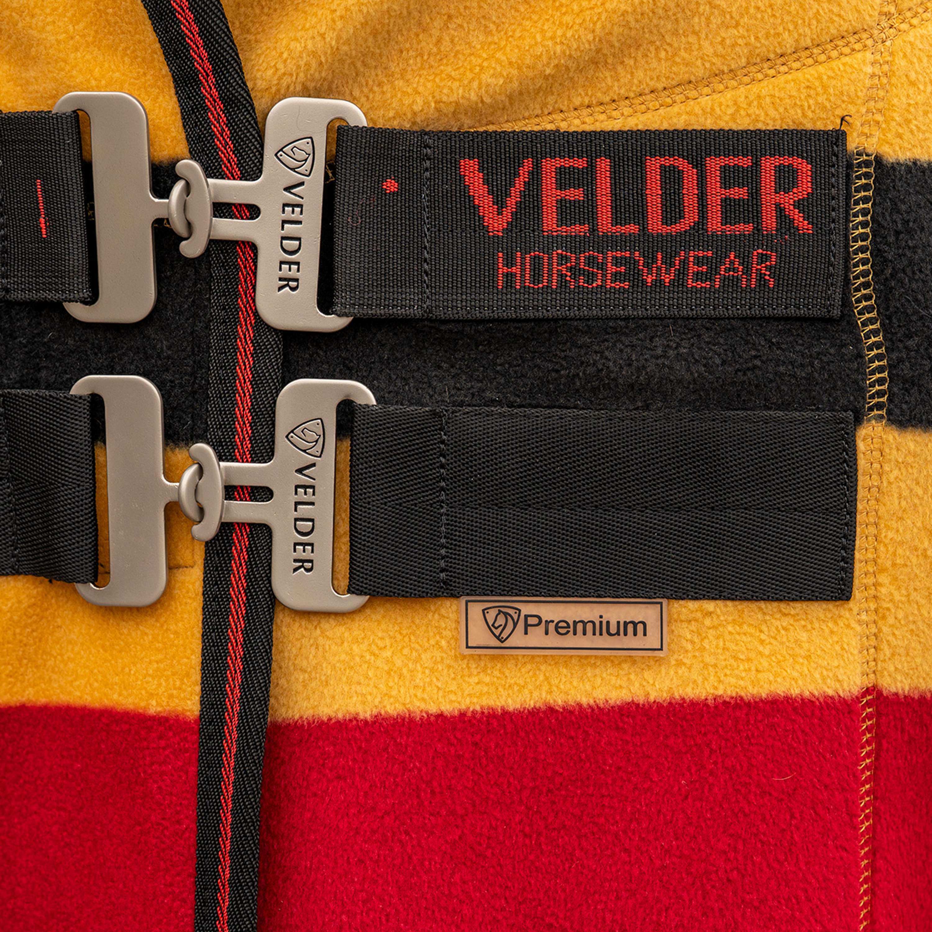 Velder Horsewear Premium Deluxe Fleece Cooler Rug Black/Yellow