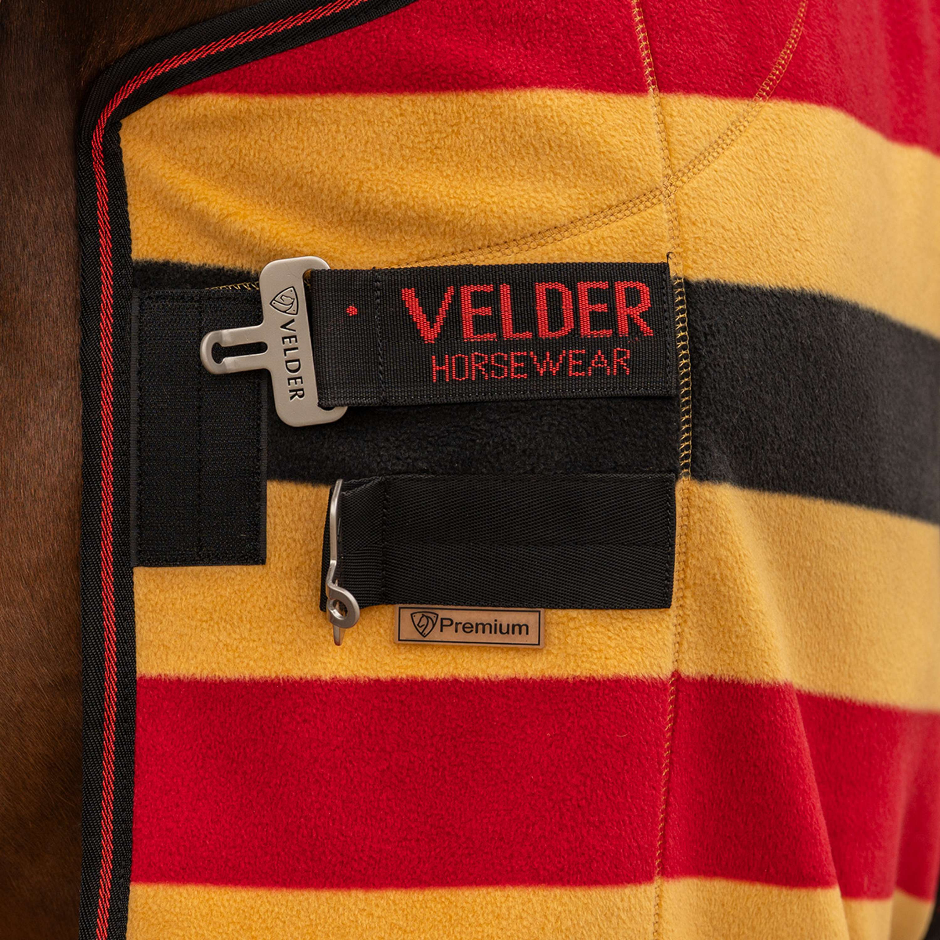 Velder Horsewear Premium Deluxe Fleece Cooler Rug Black/Yellow