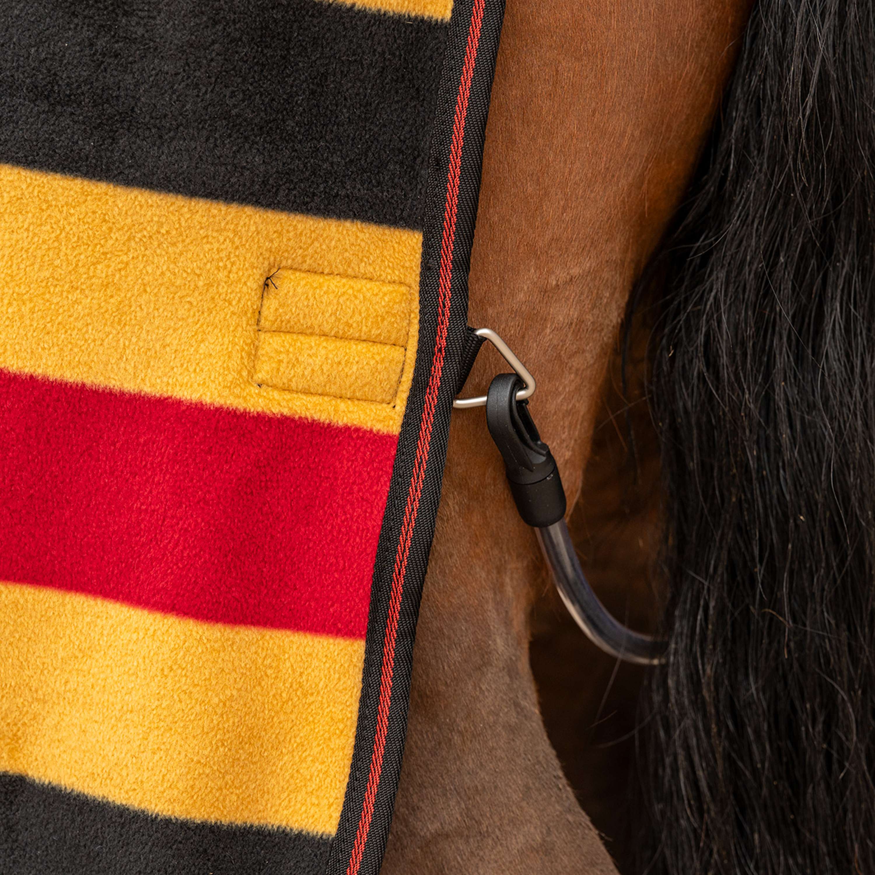 Velder Horsewear Premium Deluxe Fleece Cooler Rug Black/Yellow