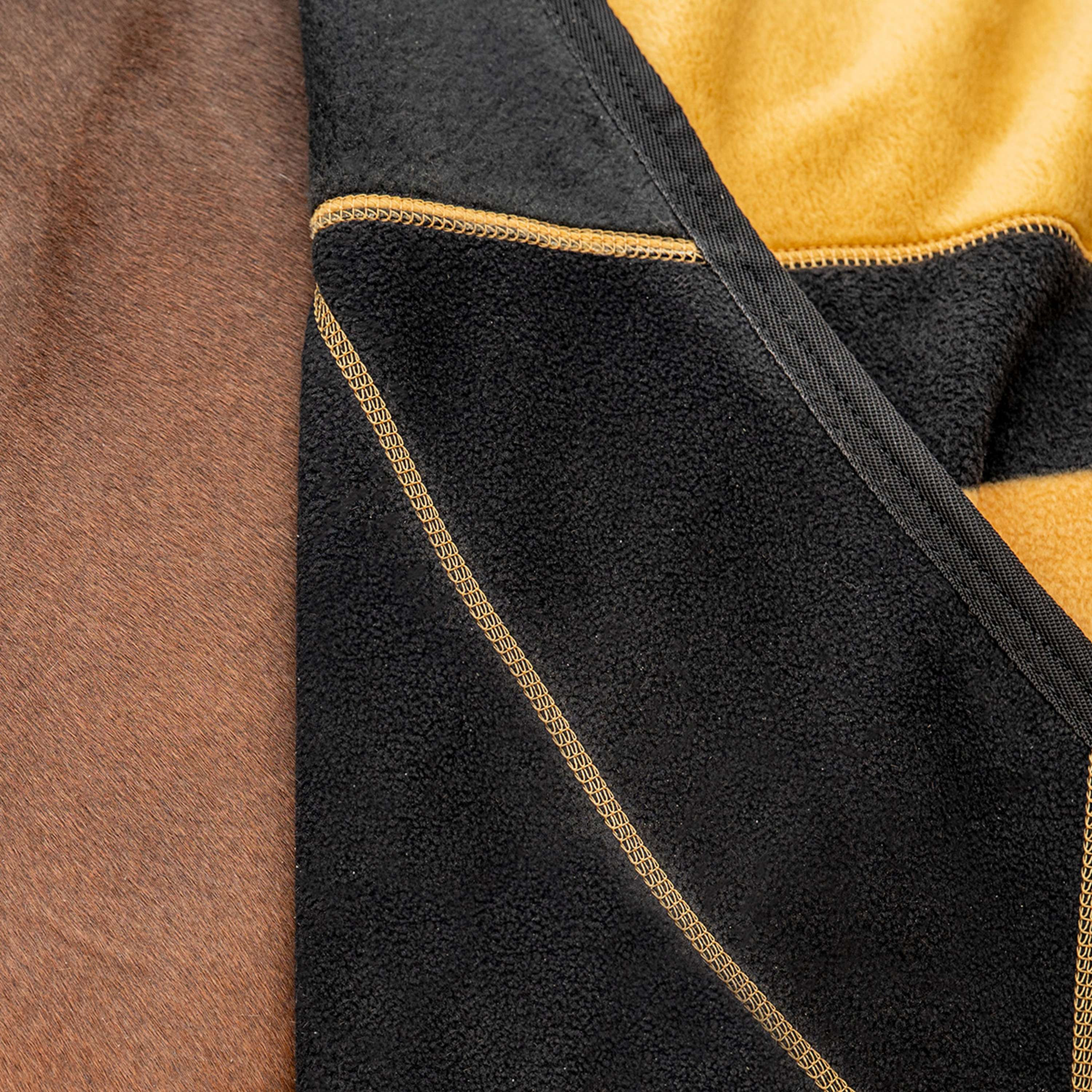 Velder Horsewear Premium Deluxe Fleece Cooler Rug Black/Yellow