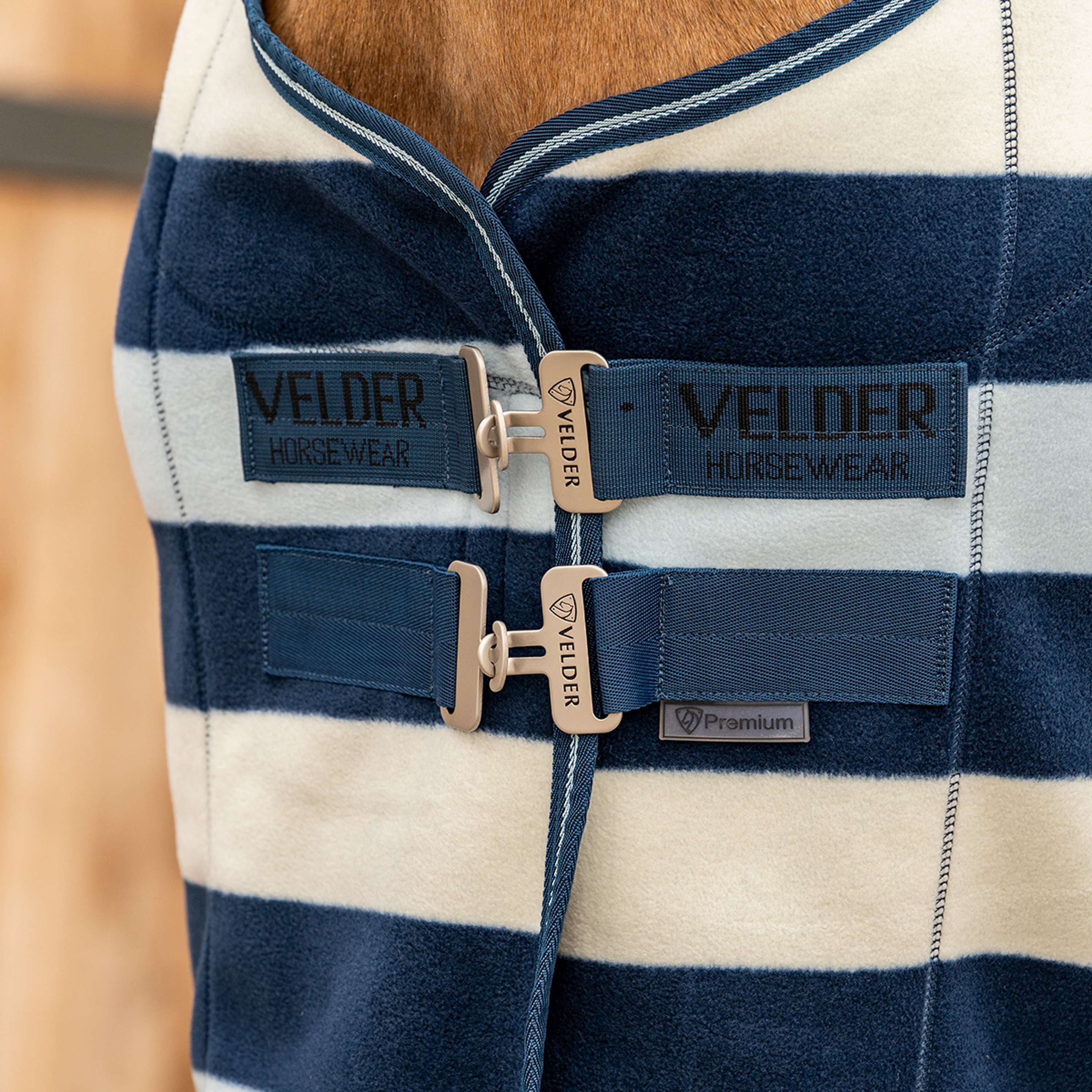 Velder Horsewear Premium Deluxe Fleece Cooler Rug Navy