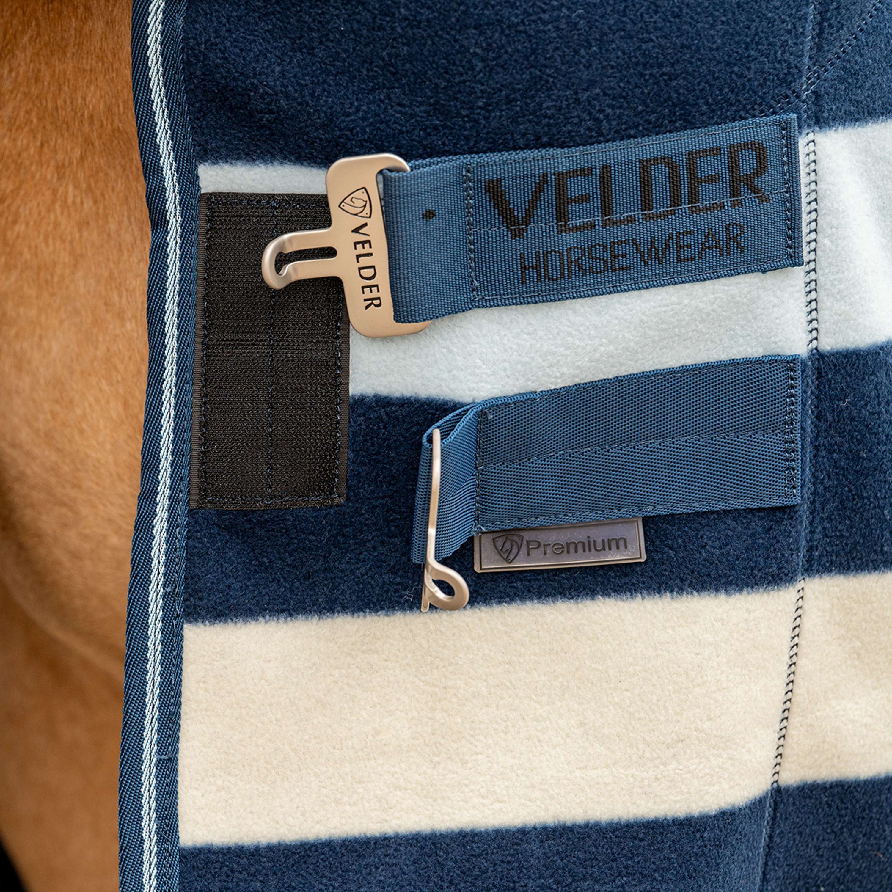 Velder Horsewear Premium Deluxe Fleece Cooler Rug Navy