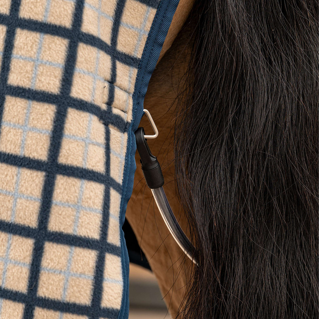 Velder Horsewear Fleece Cooler with Collar Navy Check
