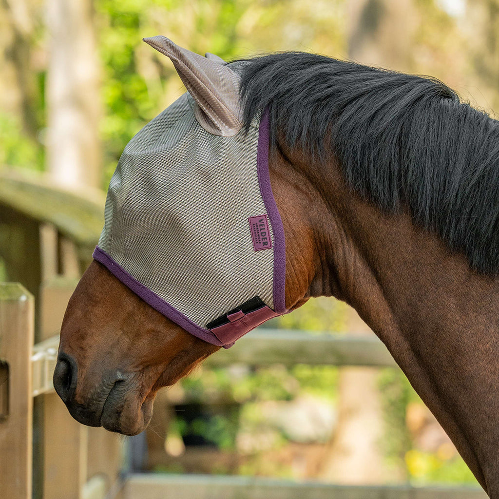 Velder Horsewear Fly Mask with Ears Sand Stone