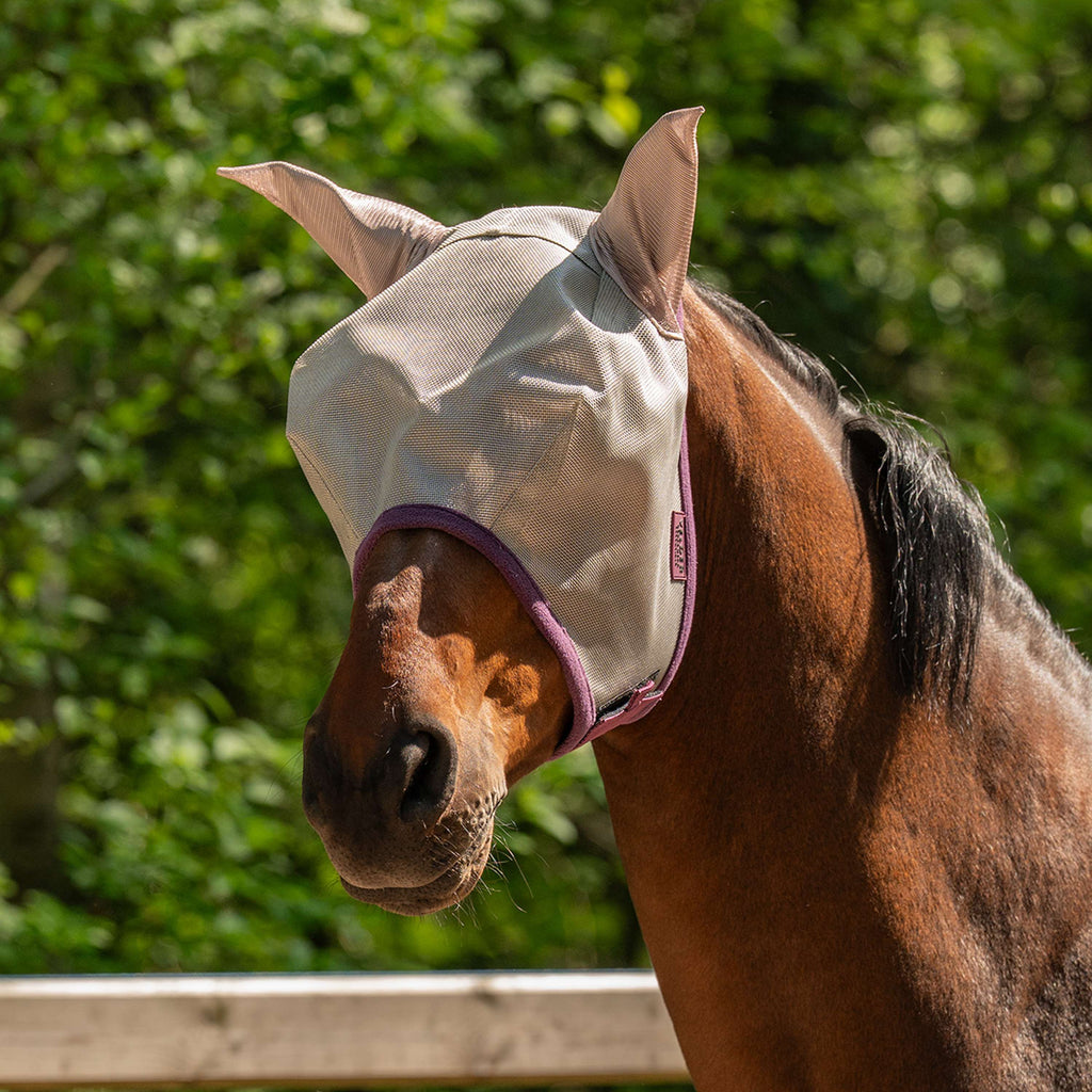 Velder Horsewear Fly Mask with Ears Sand Stone