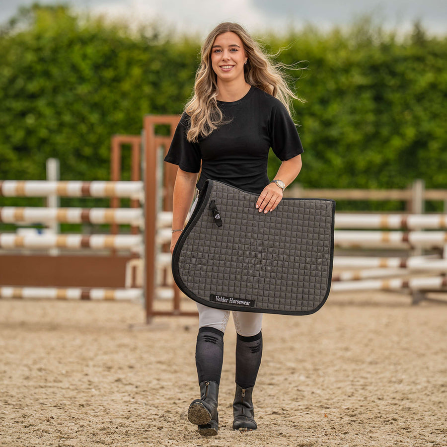 Velder Horsewear Premium Saddlepad Bamboo Jumping Black