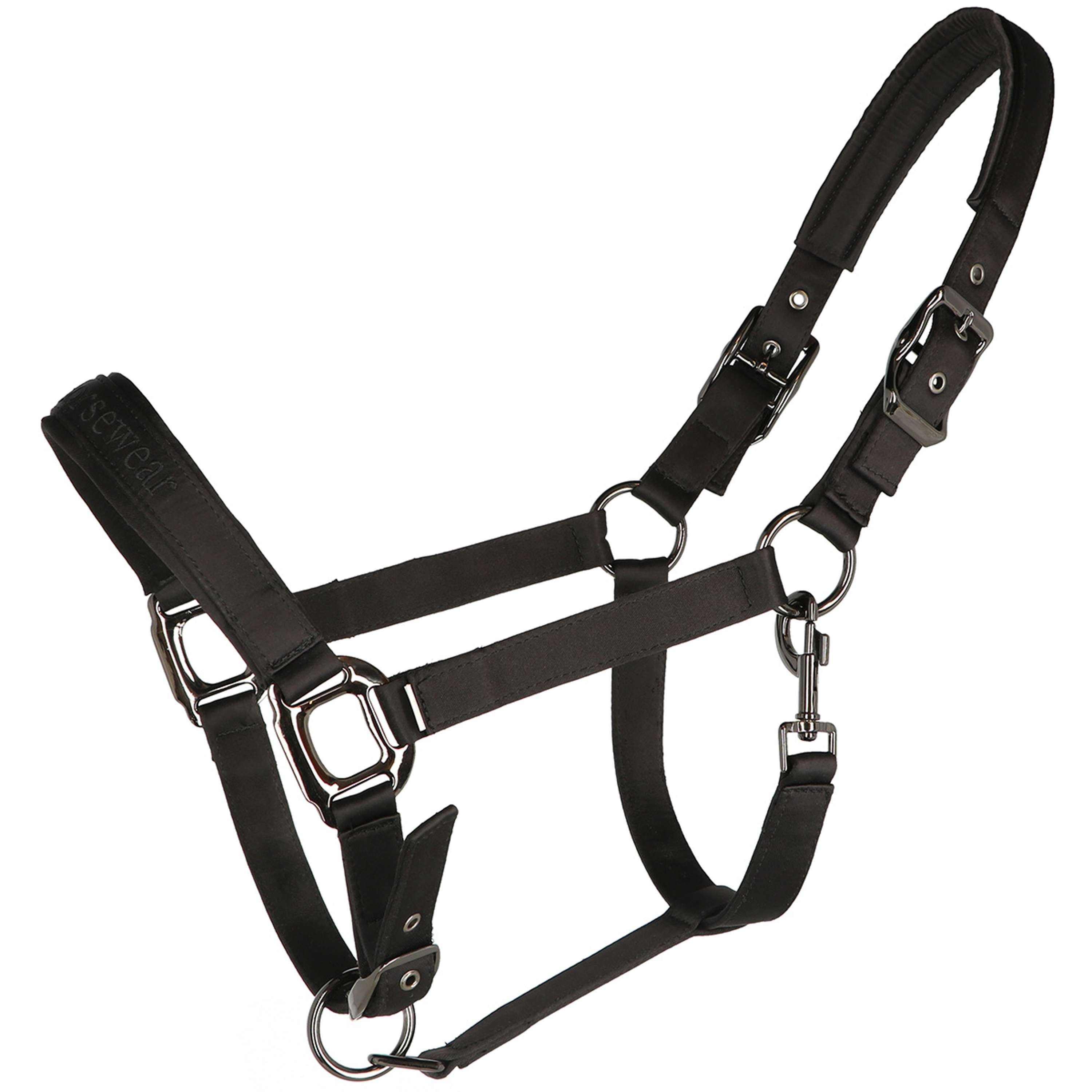 Velder Horsewear Premium Halter Satin Glow Black