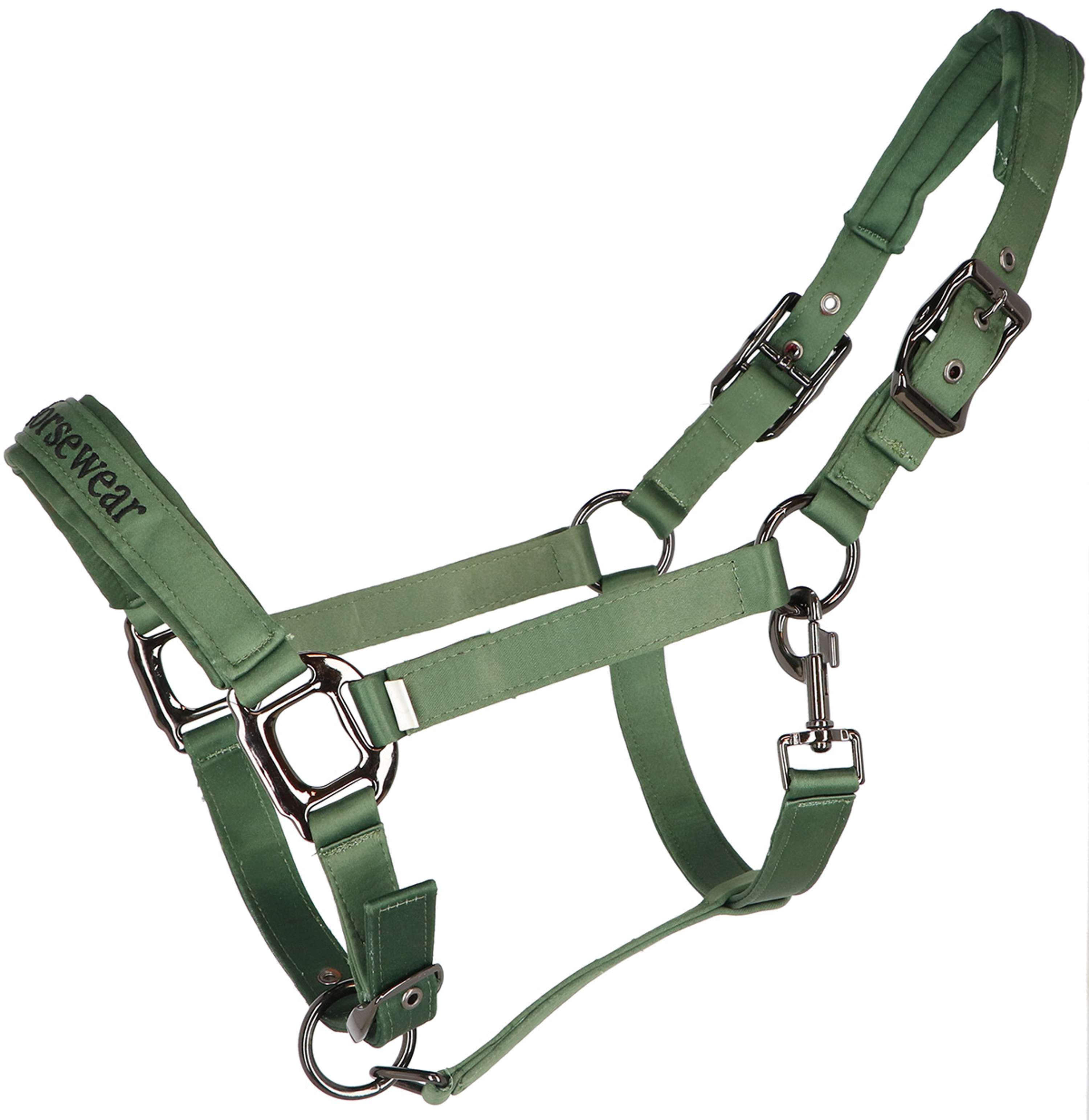 Velder Horsewear Premium Halter Satin Glow Olive Mist