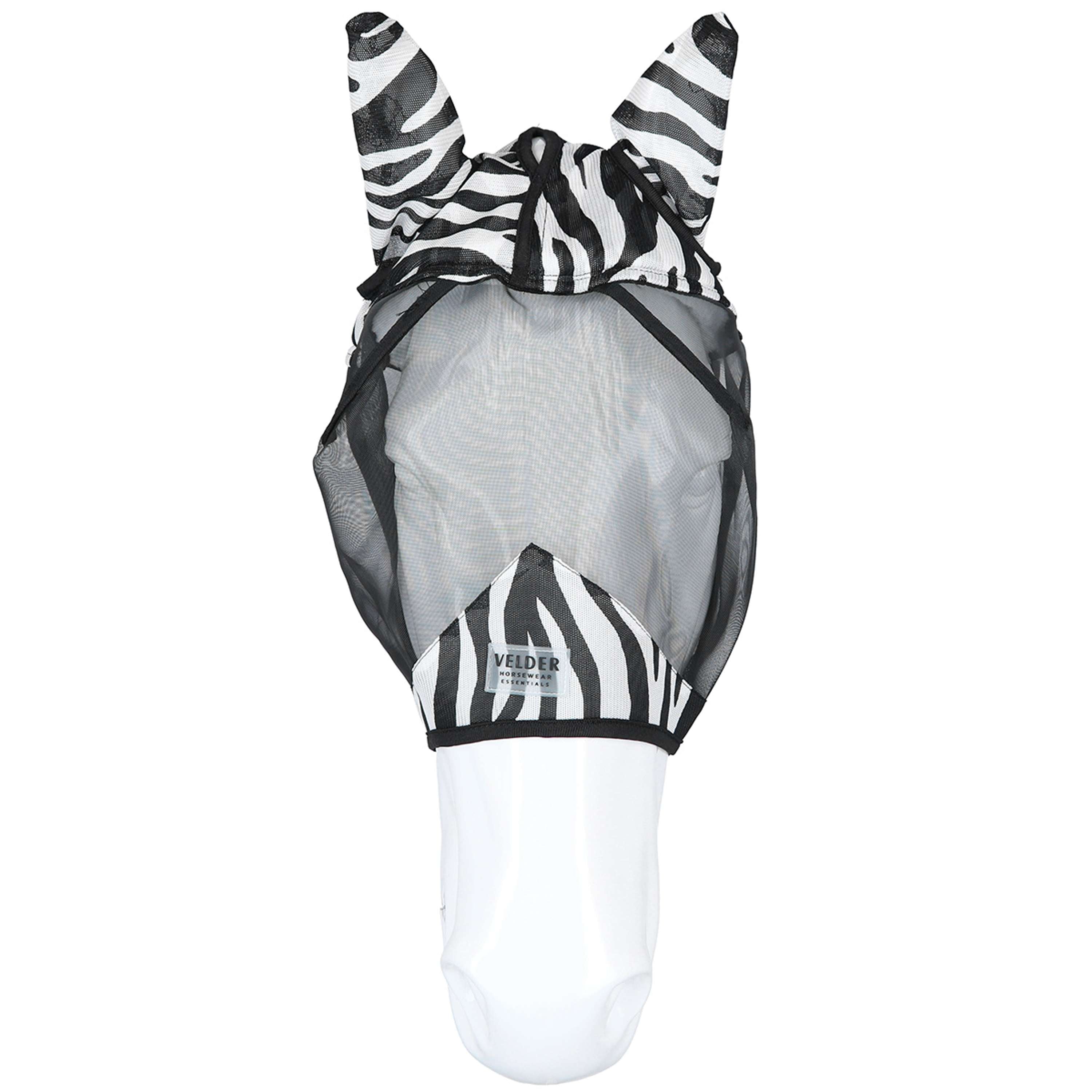 Velder Horsewear Essentials Fly Mask Zebra with Ears Black/White