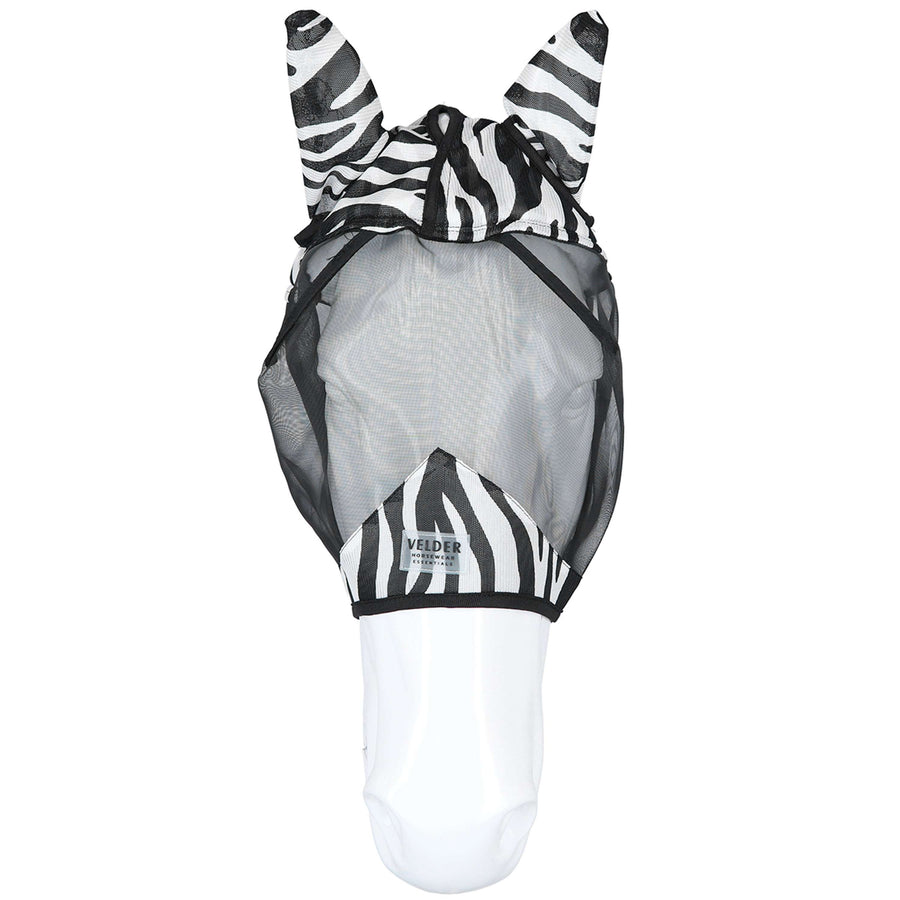 Velder Horsewear Essentials Fly Mask Zebra with Ears Black/White