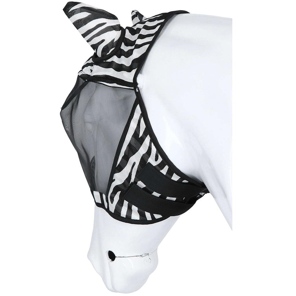 Velder Horsewear Essentials Fly Mask Zebra with Ears Black/White
