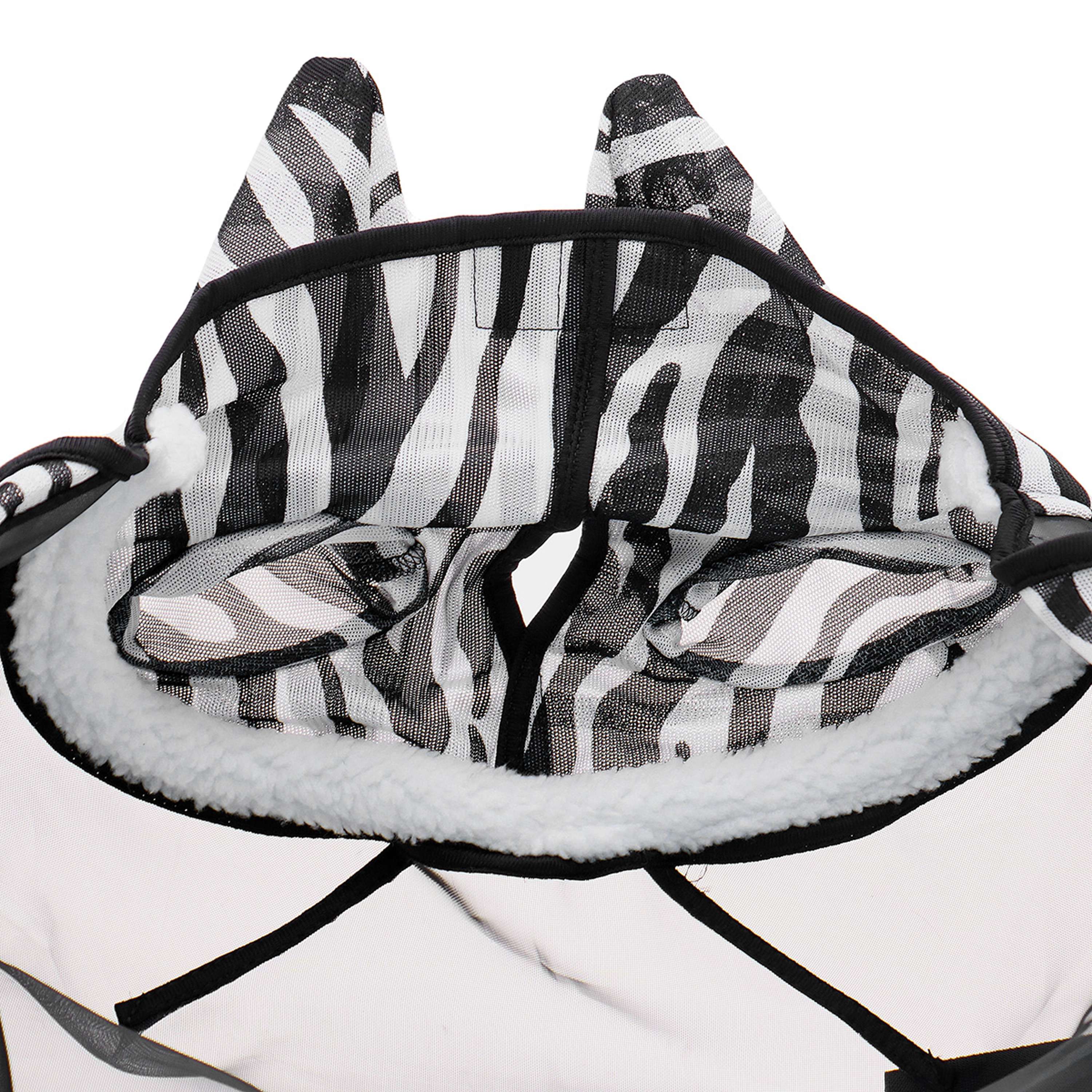 Velder Horsewear Essentials Fly Mask Zebra with Ears Black/White