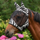 Velder Horsewear Essentials Fly Mask Zebra with Ears Black/White