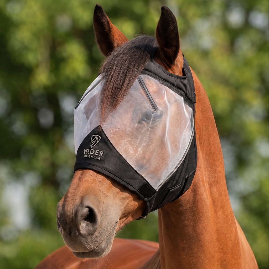 Velder Horsewear Premium Fly Mask without Ears Black