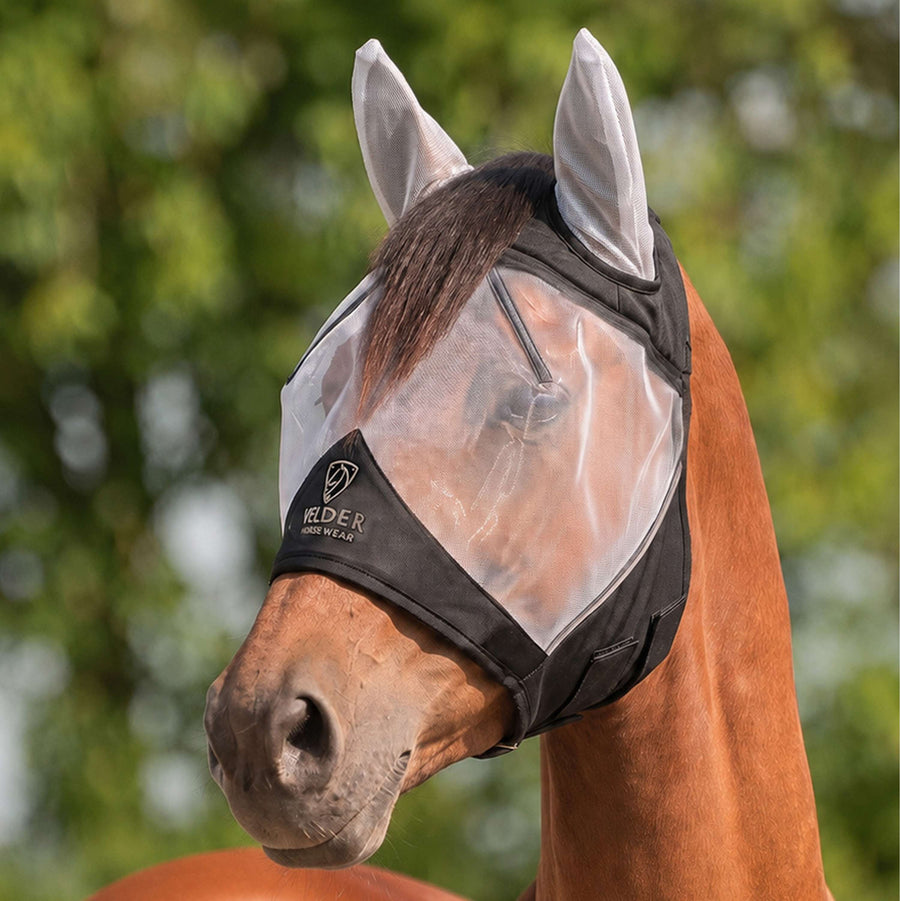 Velder Horsewear Premium Fly Mask with Ears Black
