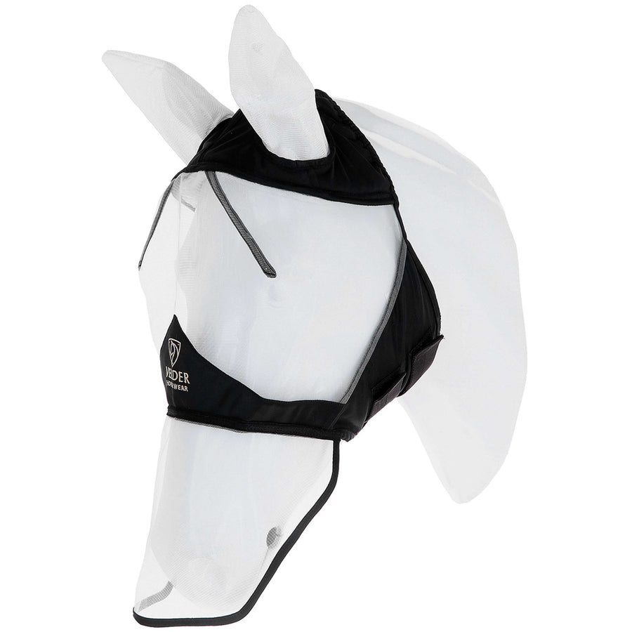 Velder Horsewear Premium Fly Mask with Ears and Nose Black