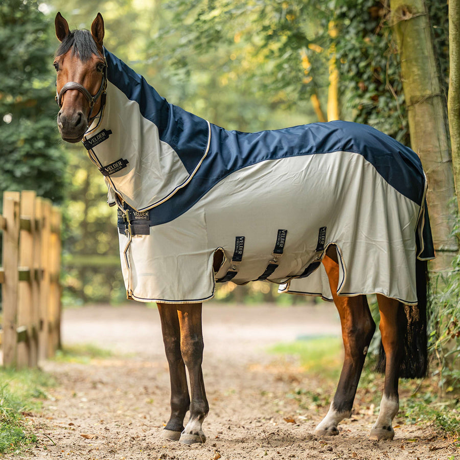 Velder Horsewear Premium Fly Rug Waterproof-Top Navy/Pearl Silver