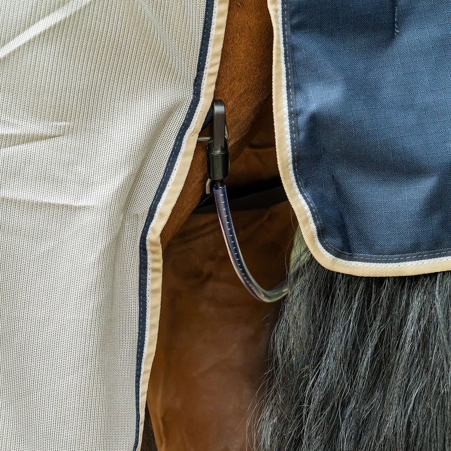 Velder Horsewear Premium Fly Rug Waterproof-Top Navy/Pearl Silver
