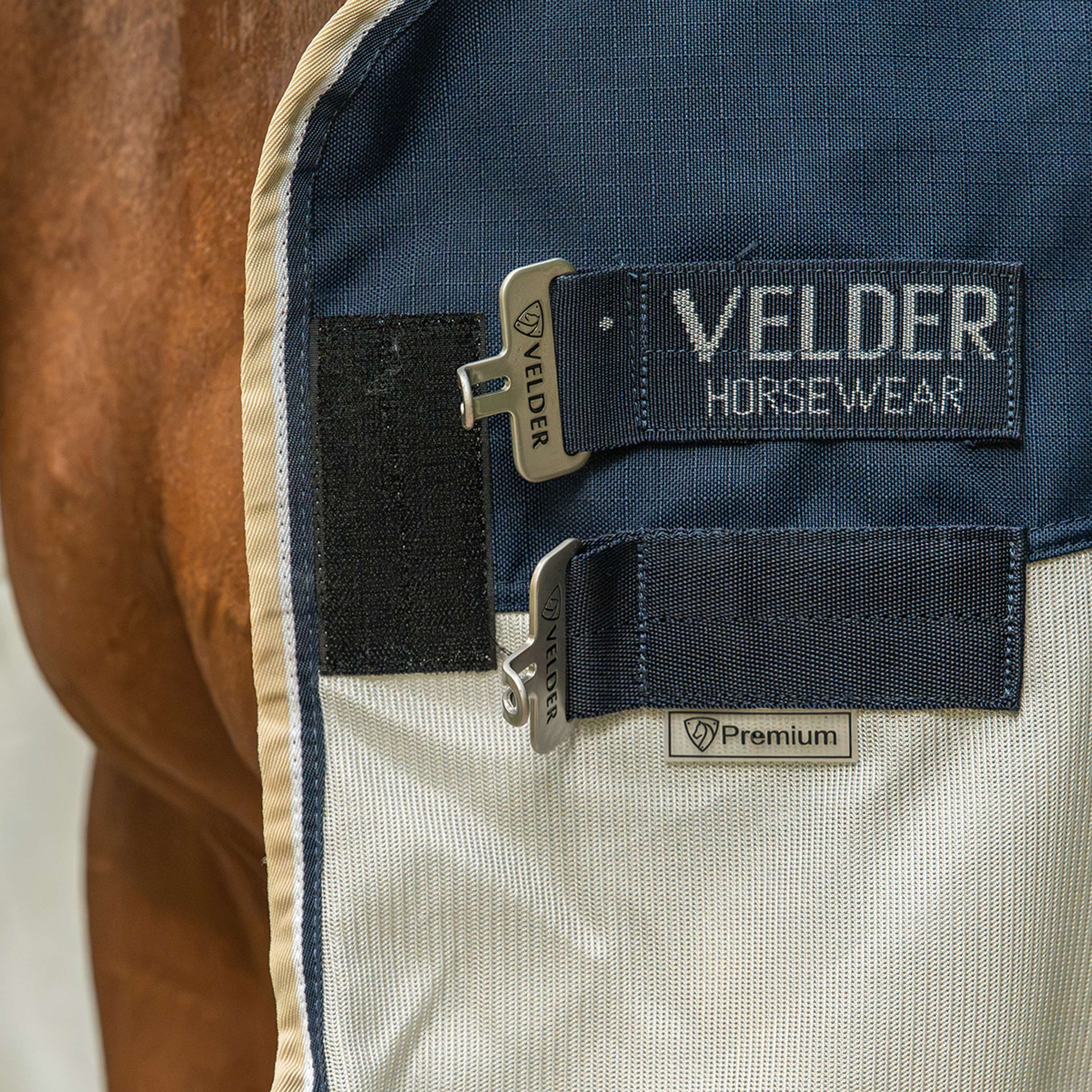 Velder Horsewear Premium Fly Rug Waterproof-Top Navy/Pearl Silver