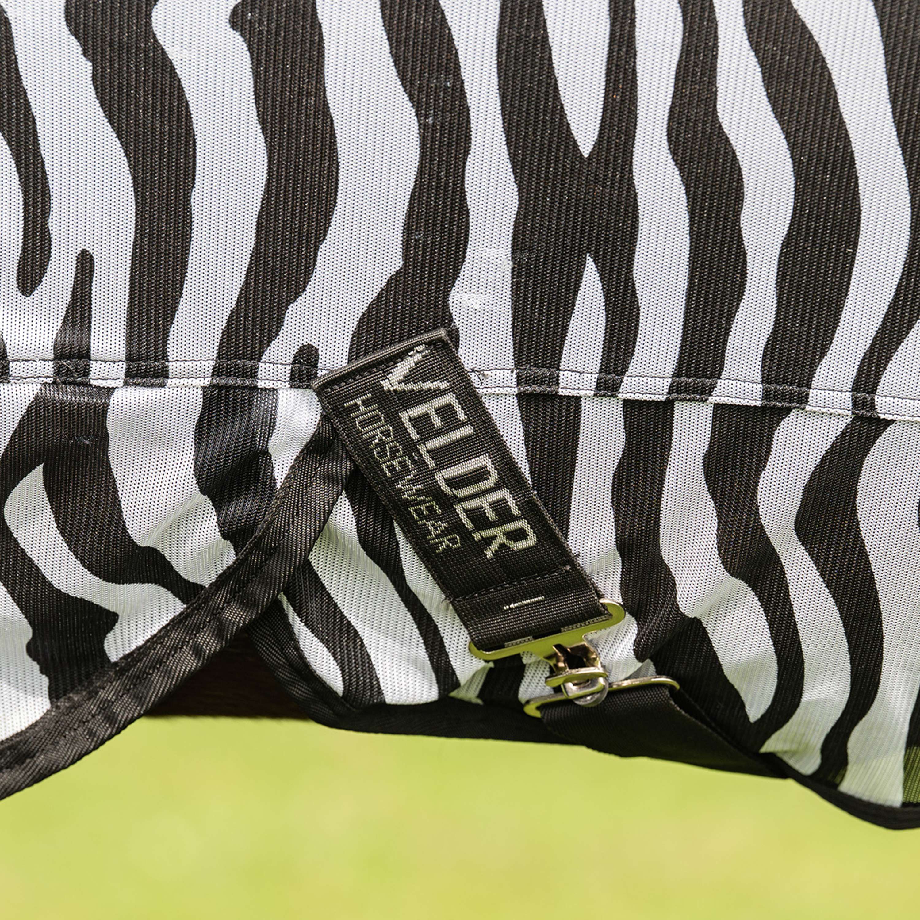 Velder Horsewear Essentials Pony Fly Rug & Neck Zebra Black/White
