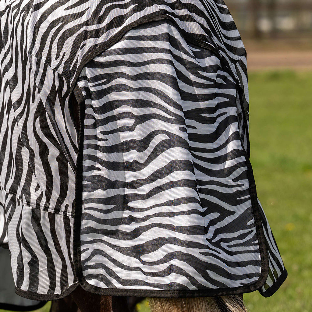 Velder Horsewear Essentials Pony Fly Rug & Neck Zebra Black/White