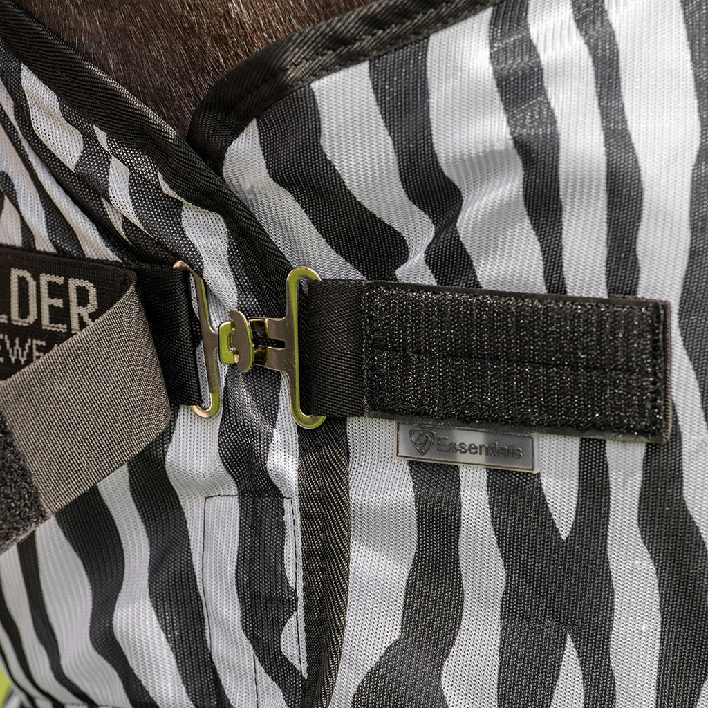 Velder Horsewear Essentials Pony Fly Rug & Neck Zebra Black/White