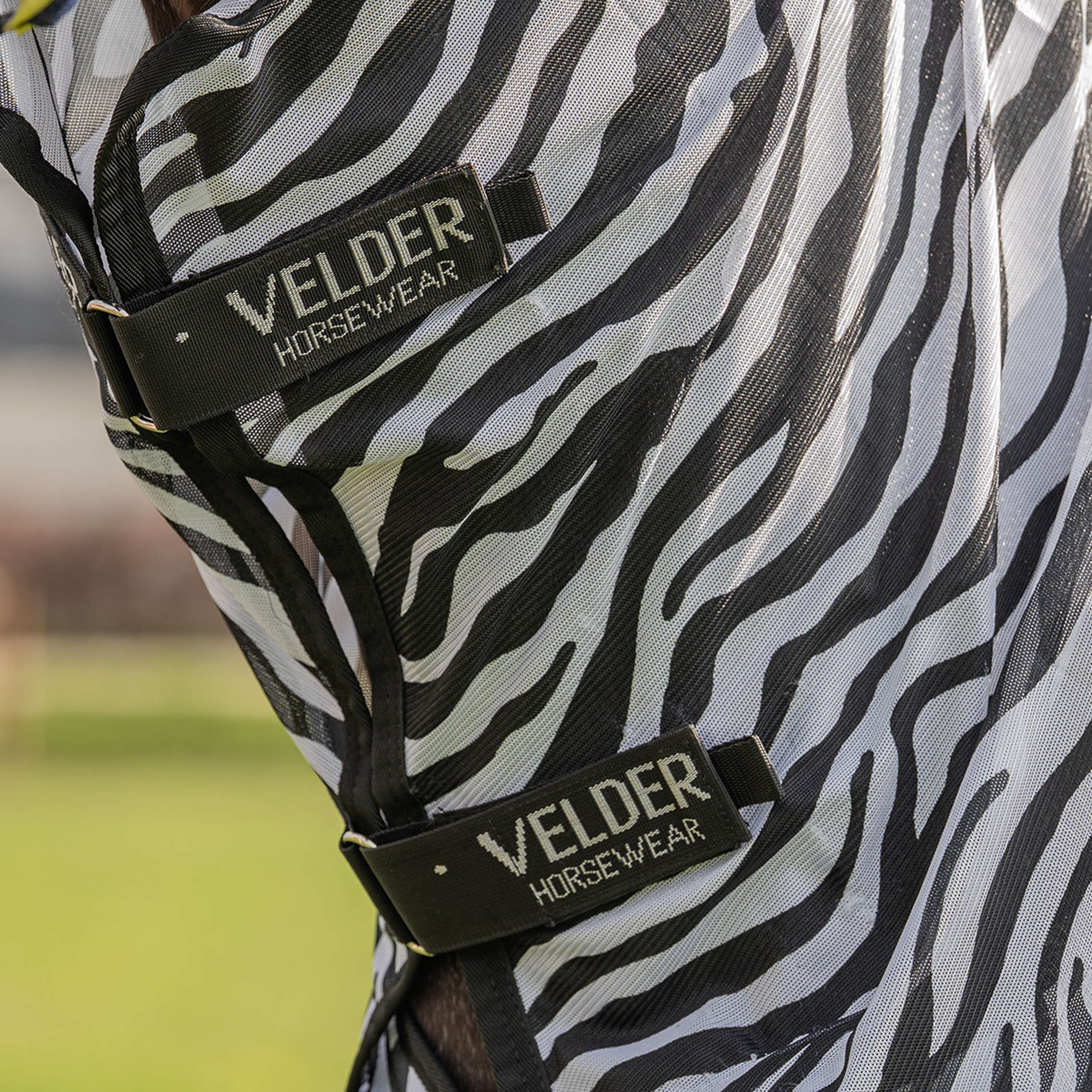 Velder Horsewear Essentials Pony Fly Rug & Neck Zebra Black/White