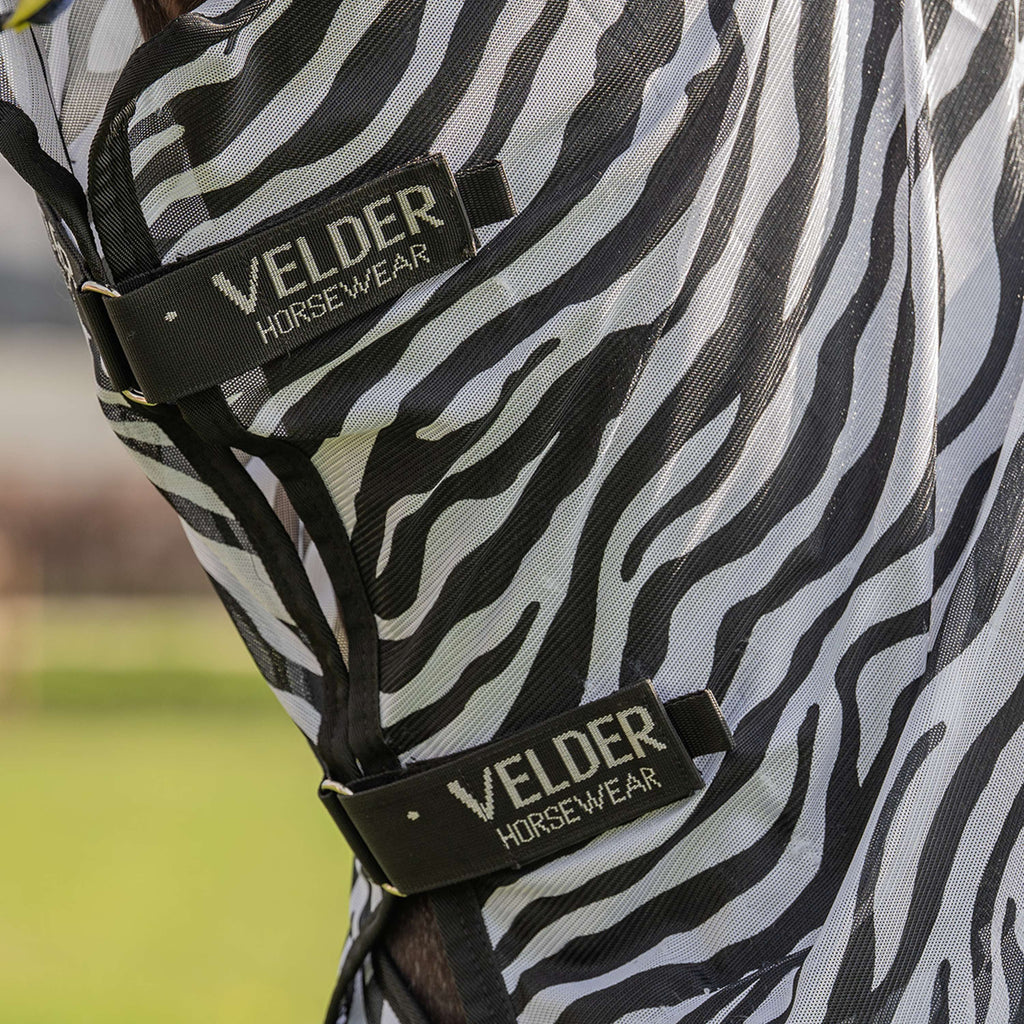 Velder Horsewear Essentials Pony Fly Rug & Neck Zebra Black/White