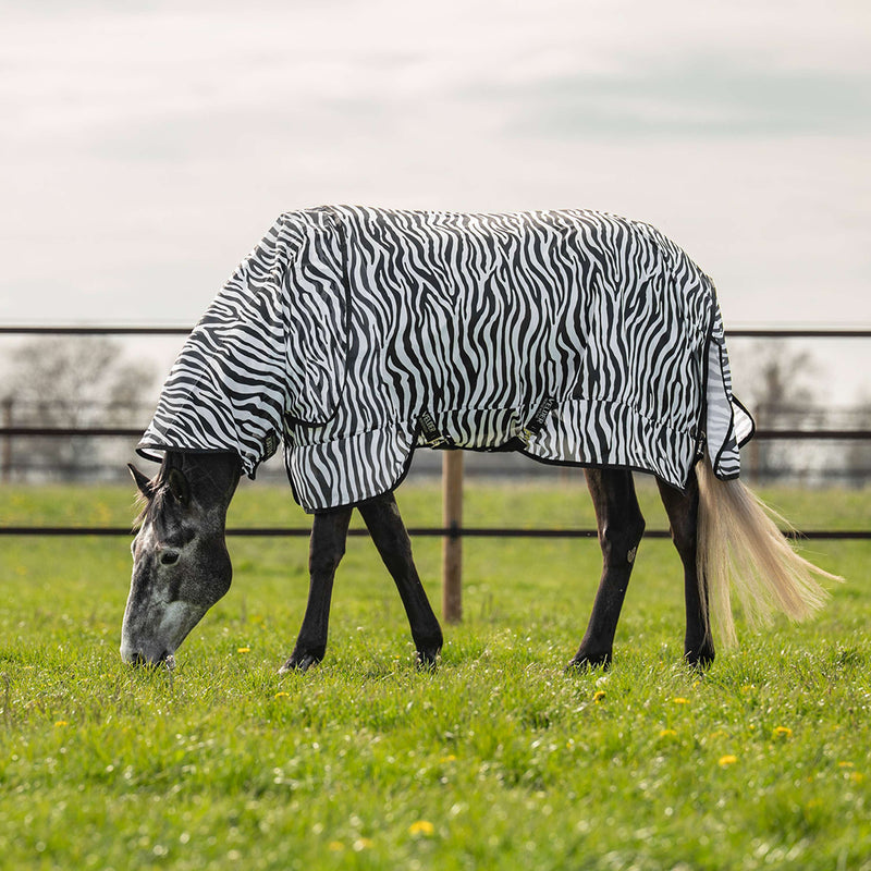 Velder Horsewear Fly Rug & Neck Zebra Black/White