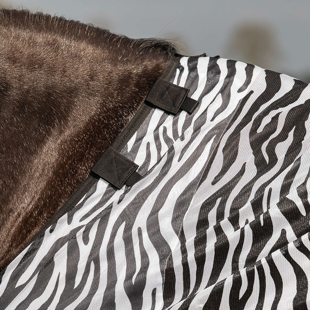 Velder Horsewear Fly Rug & Neck Zebra Black/White