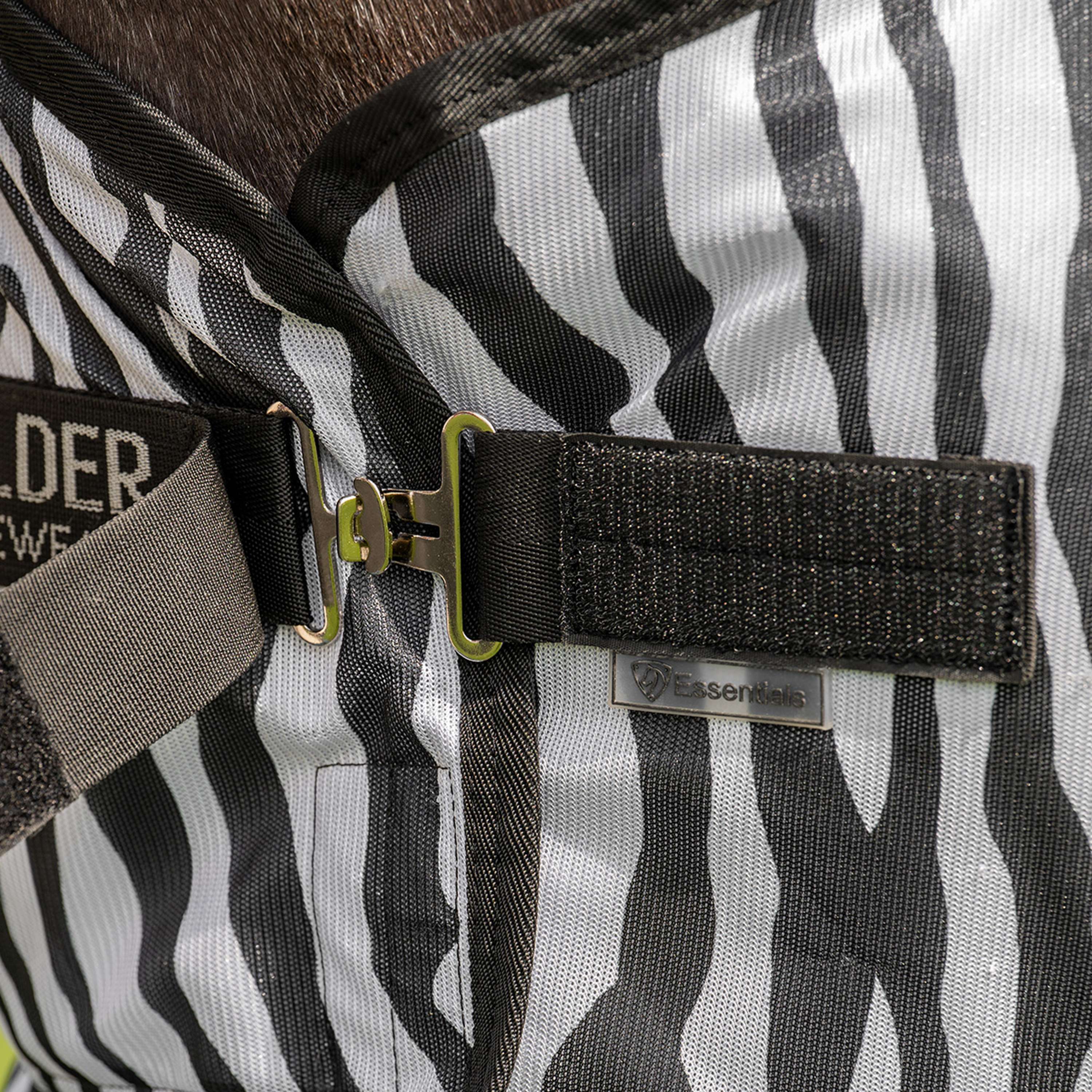 Velder Horsewear Essentials Fly Rug & Neck Zebra Black/White
