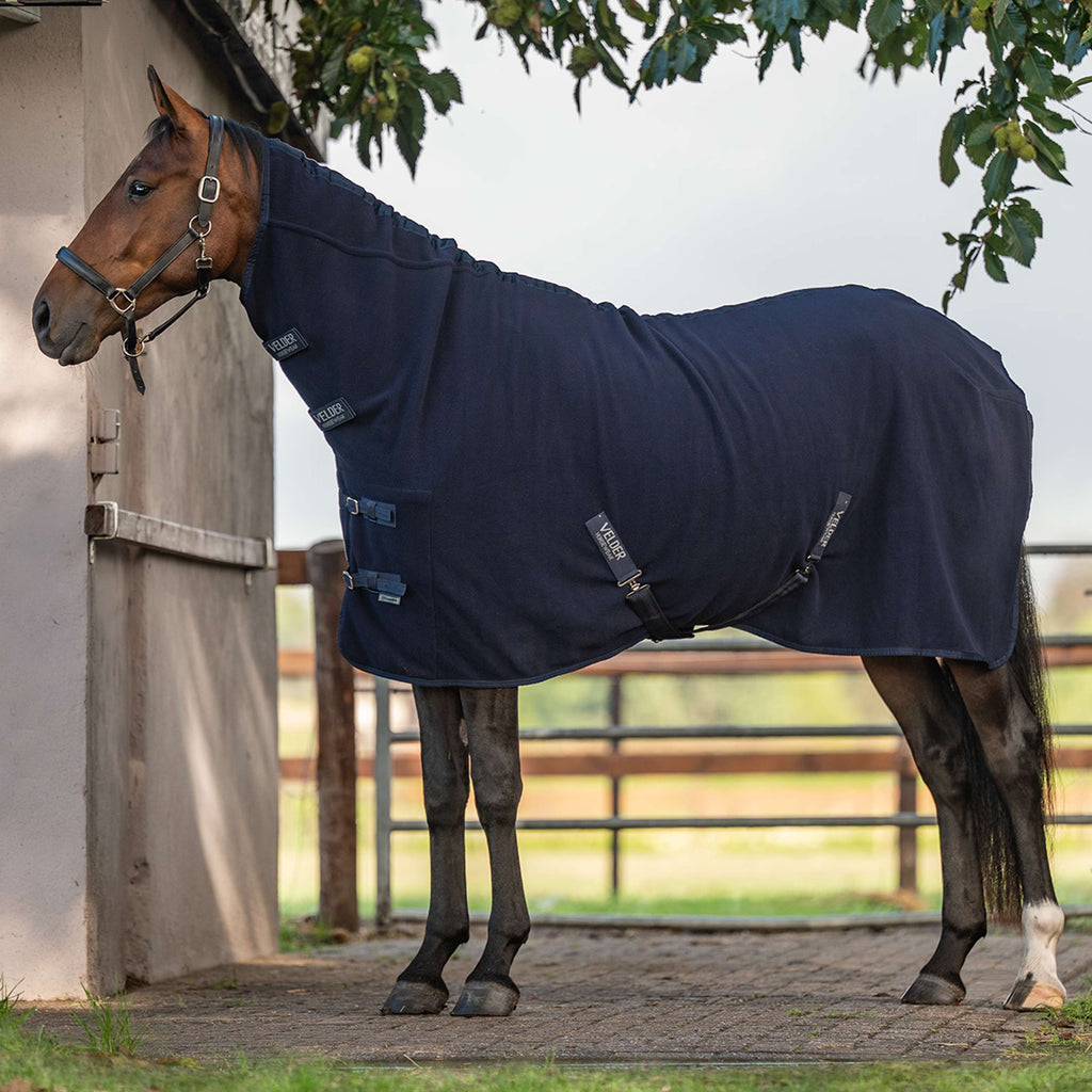 Velder Horsewear Essentials Fleece Rug Comfy with a Hood Navy