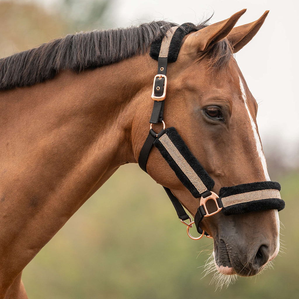 Velder Horsewear Essentials Halter Soft Sparkle Black