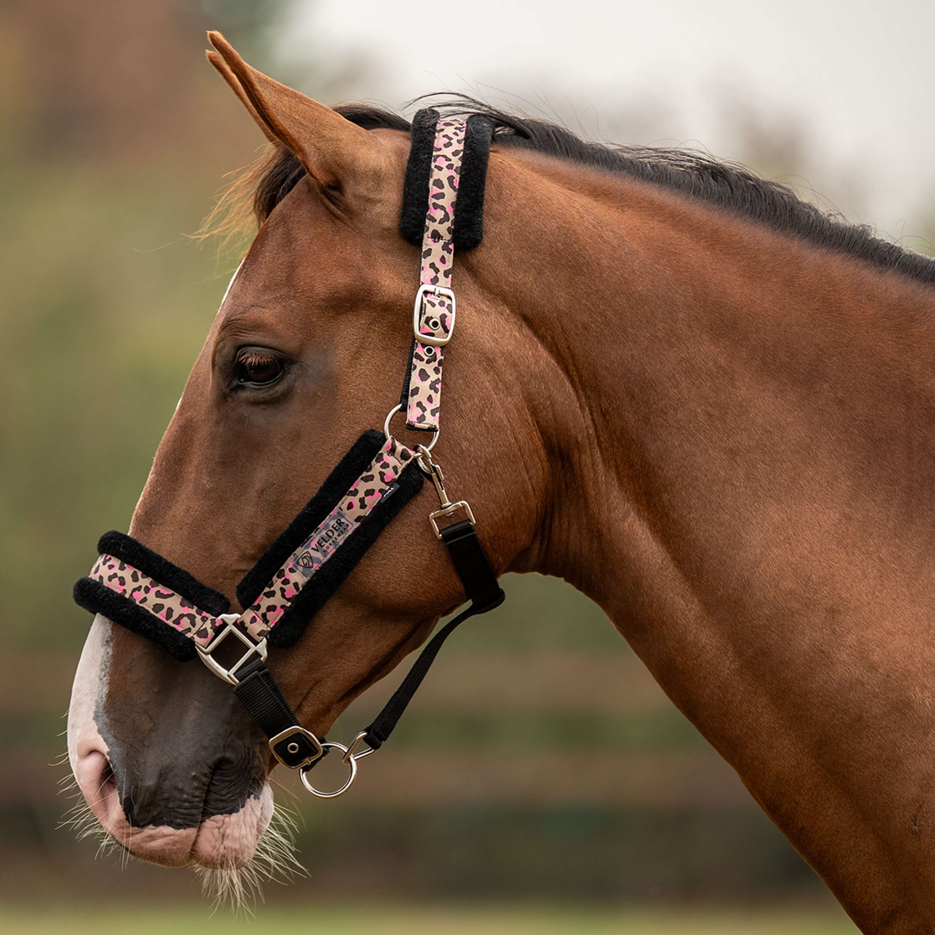 Velder Horsewear Essentials Halter Savanna Soft Sandstone Leopard