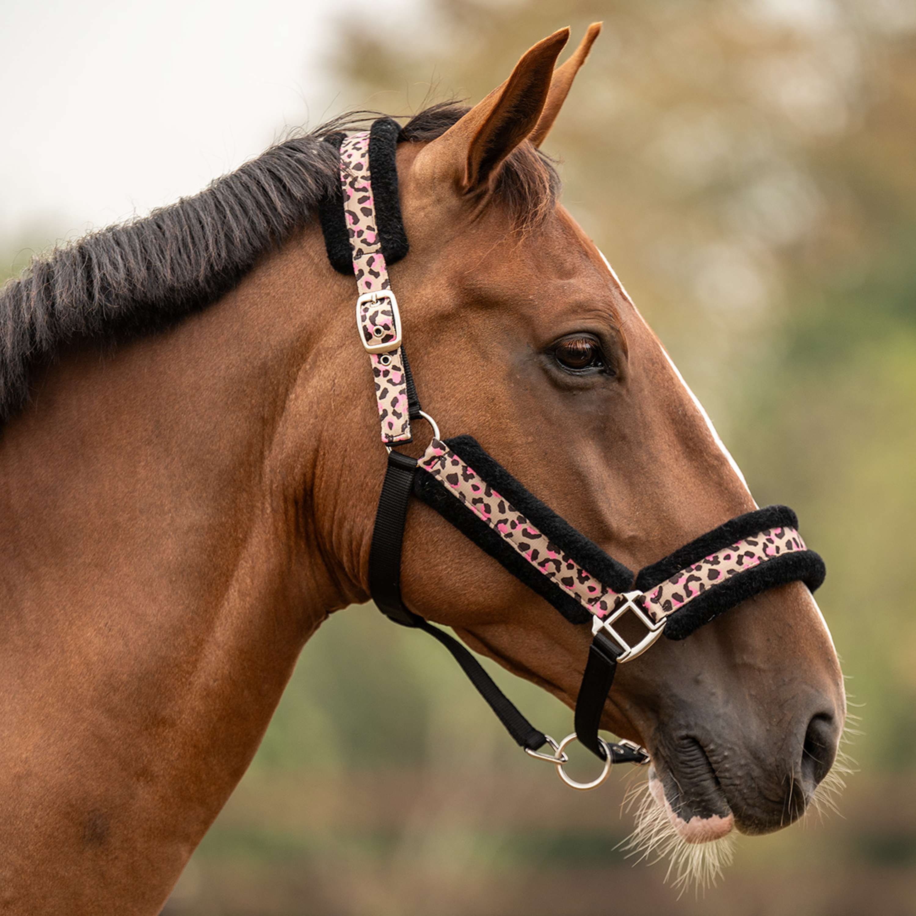 Velder Horsewear Essentials Halter Savanna Soft Sandstone Leopard