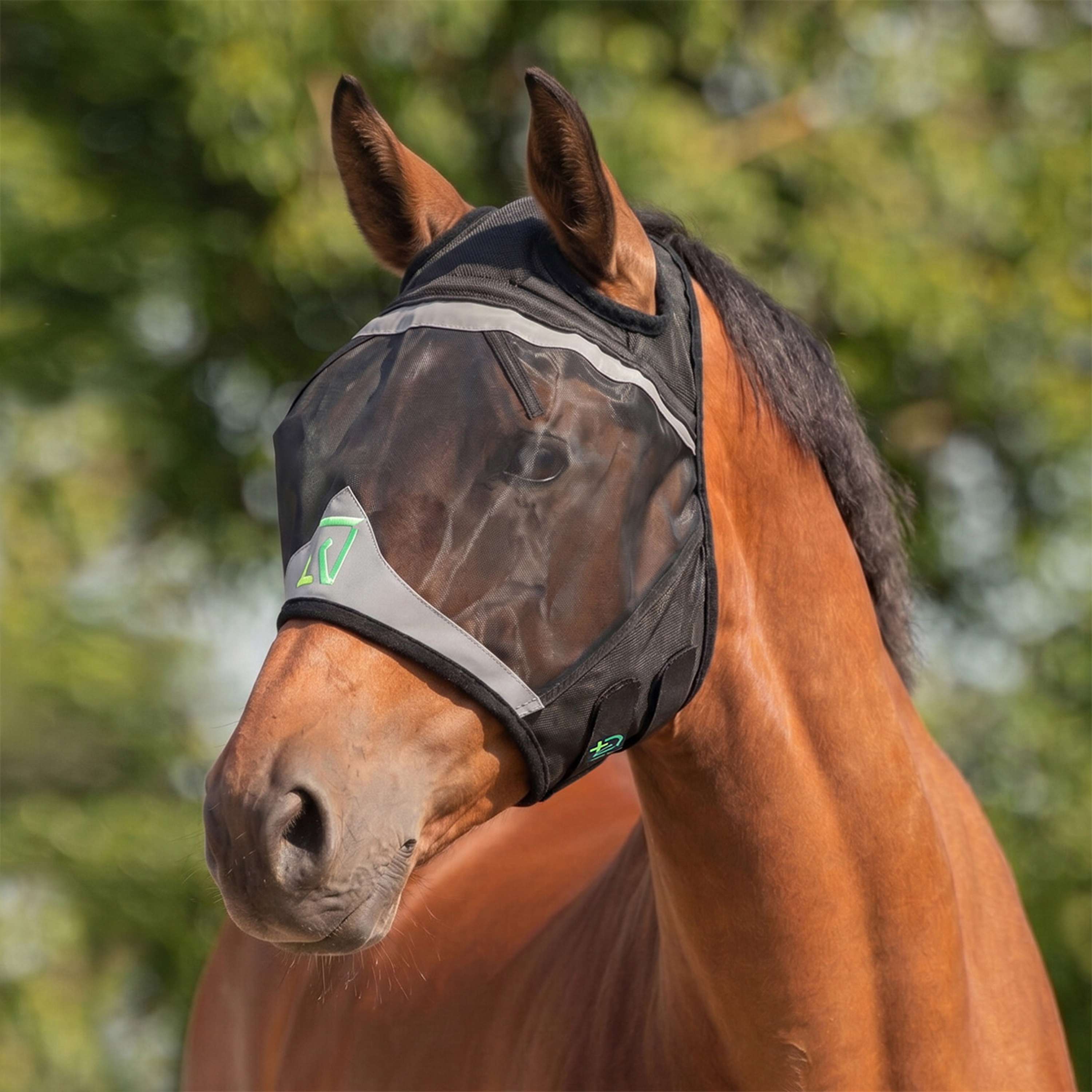 Agradi Horse Fly Mask Fine Mesh with Ear Hole Black