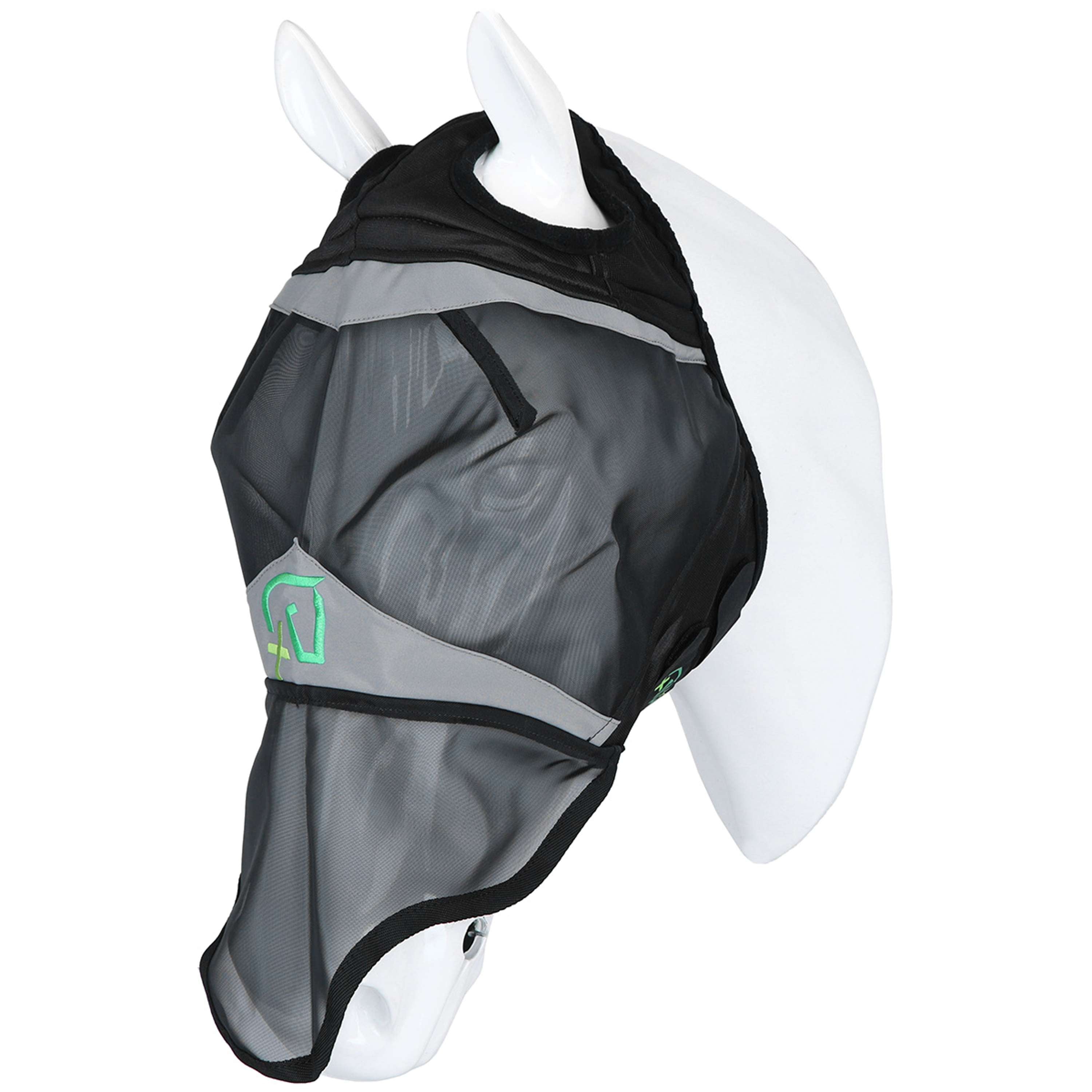 Agradi Horse Fly Mask Fine Mesh with Ear Hole & Nose Black